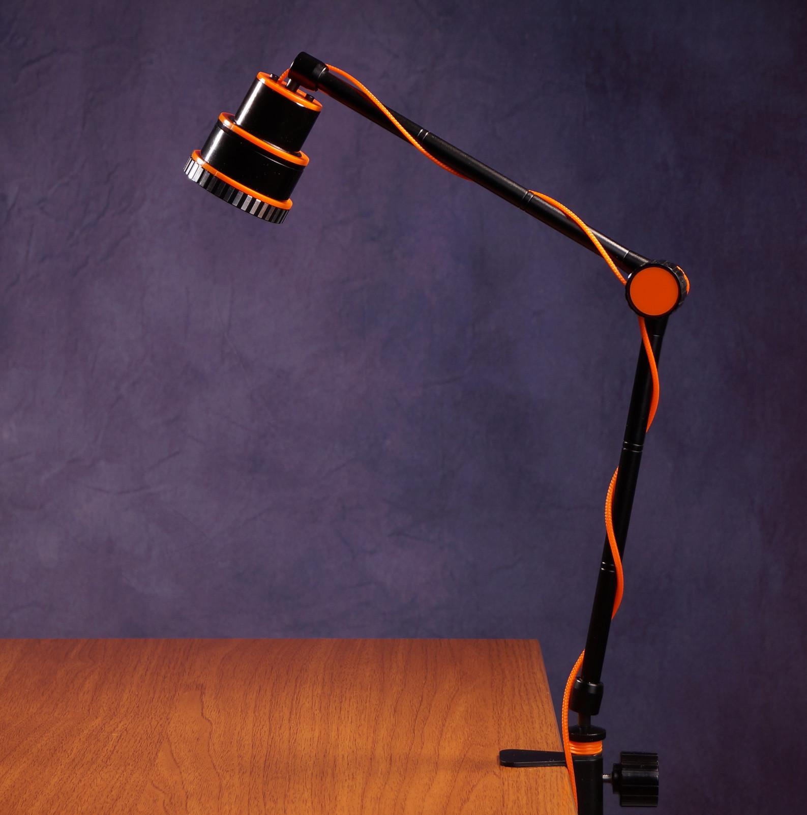 Atomic Age/70s Desk Lamp From the Old Projector Lens