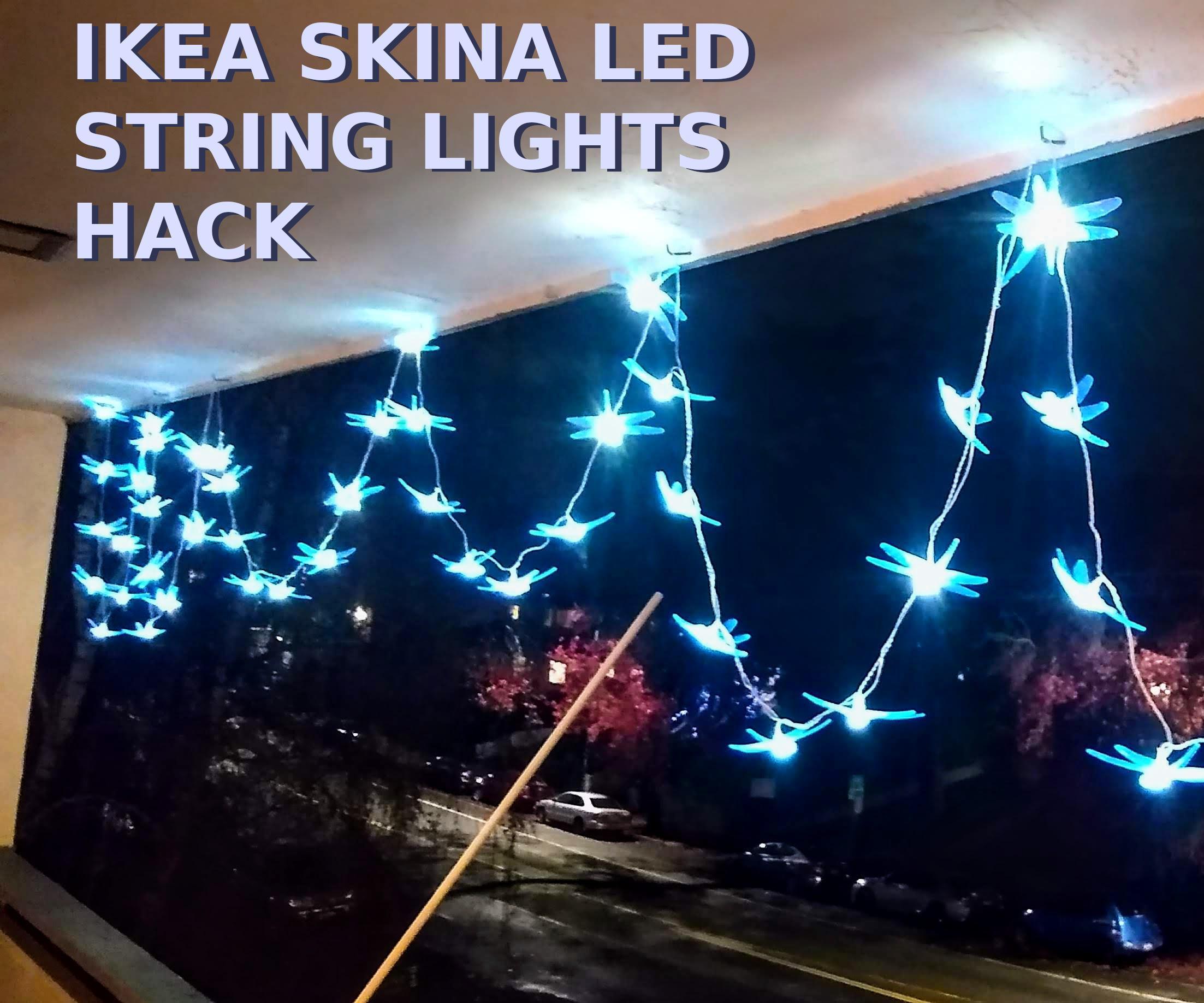 Combining Three Strings of Ikea Skina LED Lights Into One Long String