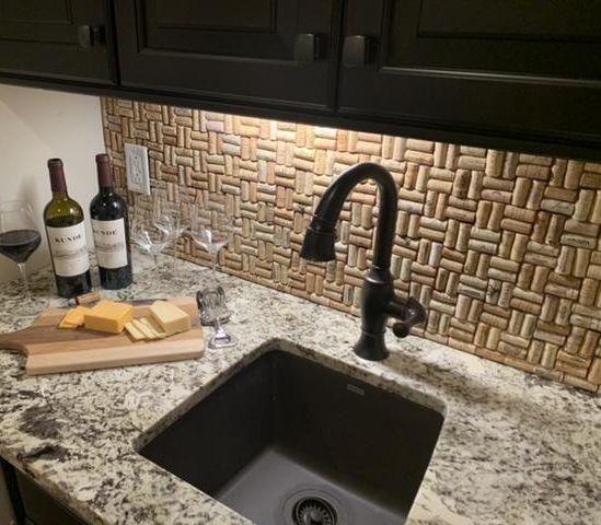 Recycled Cork Backsplash