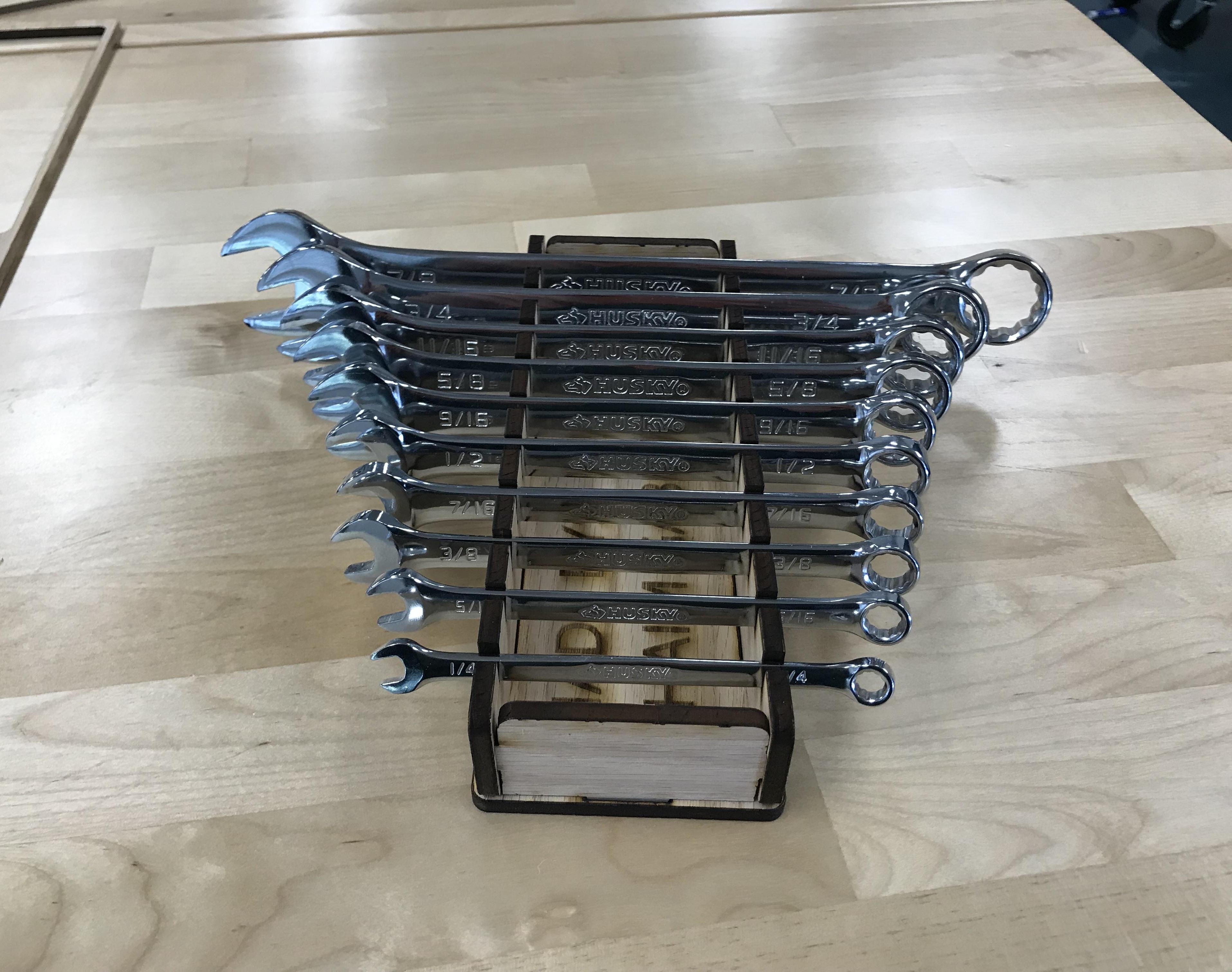 Easy Laser Cut Organizing Wrench Box