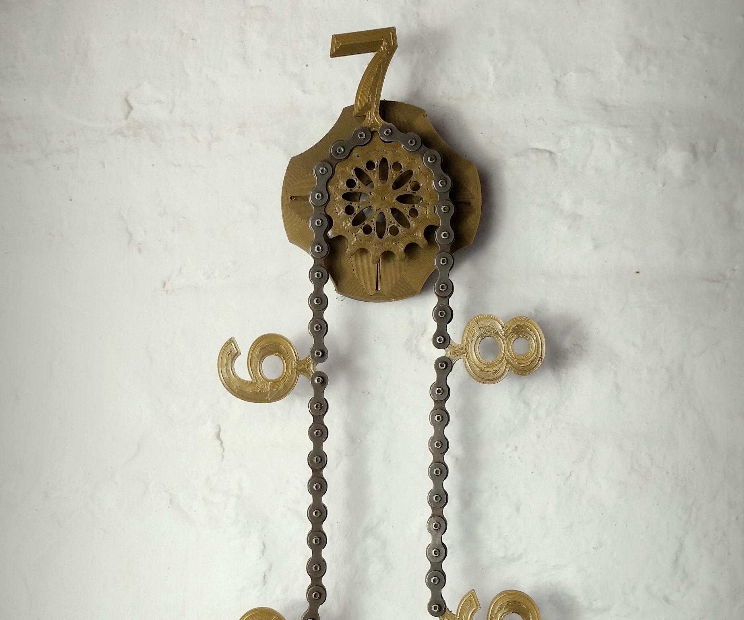 Bicycle Chain Clock (Low Part Count)