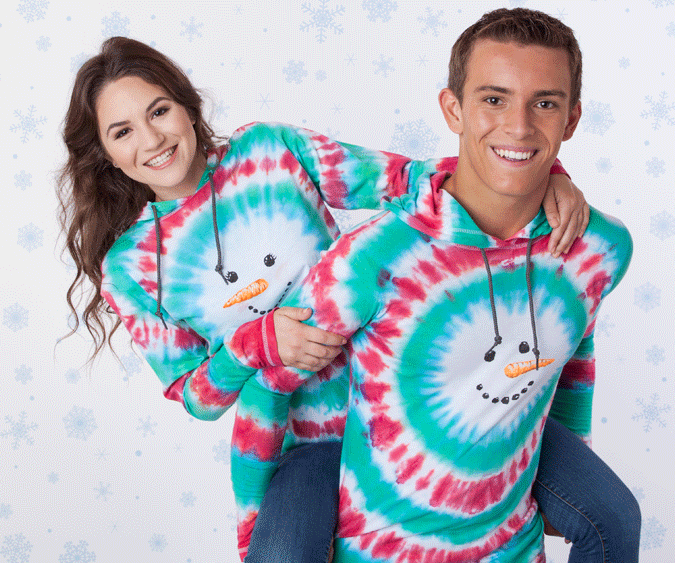 DIY Tie-Dye Snowman Ugly Sweater Hoodie