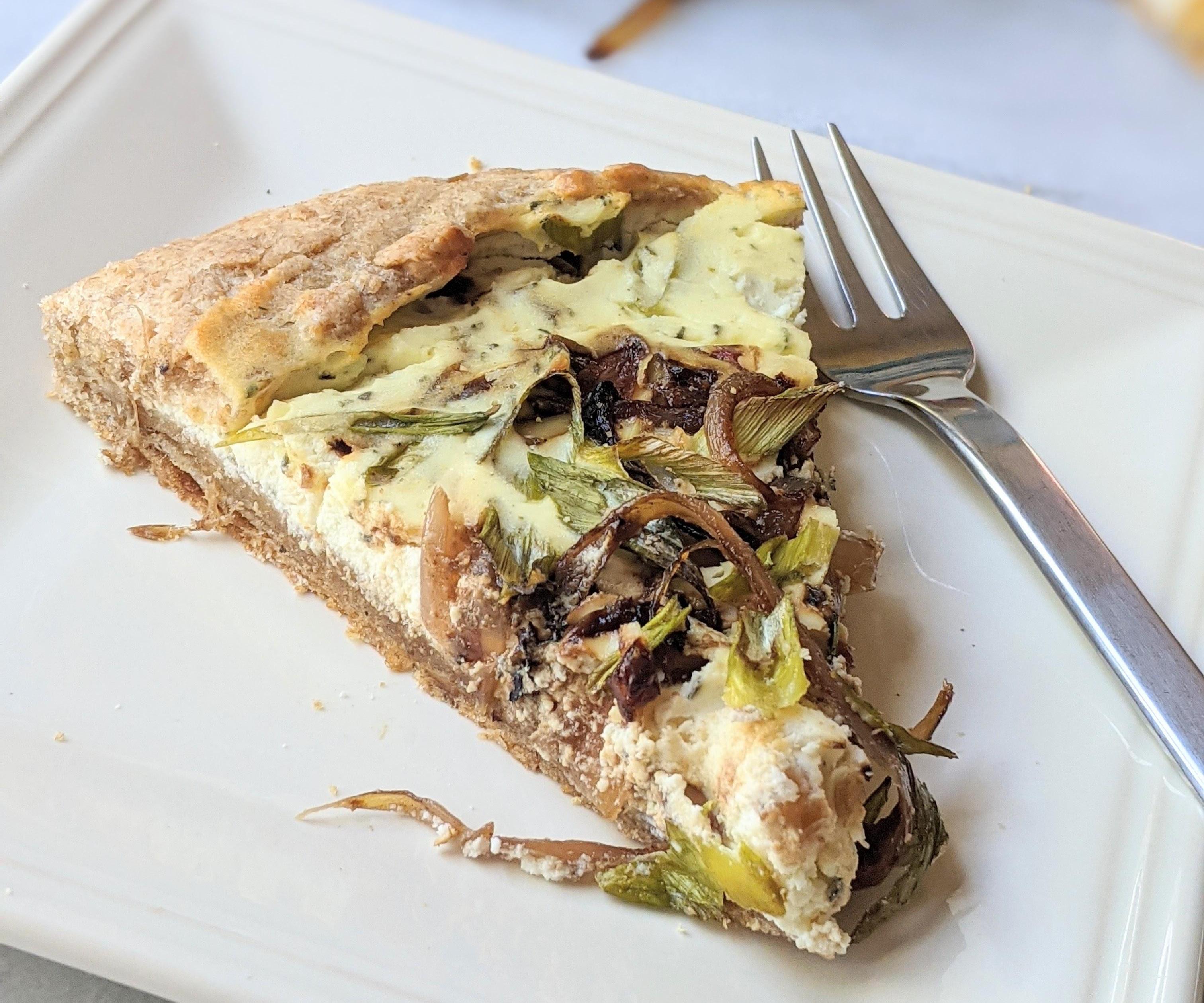 Goat Cheese Caramelized Shallot Galette