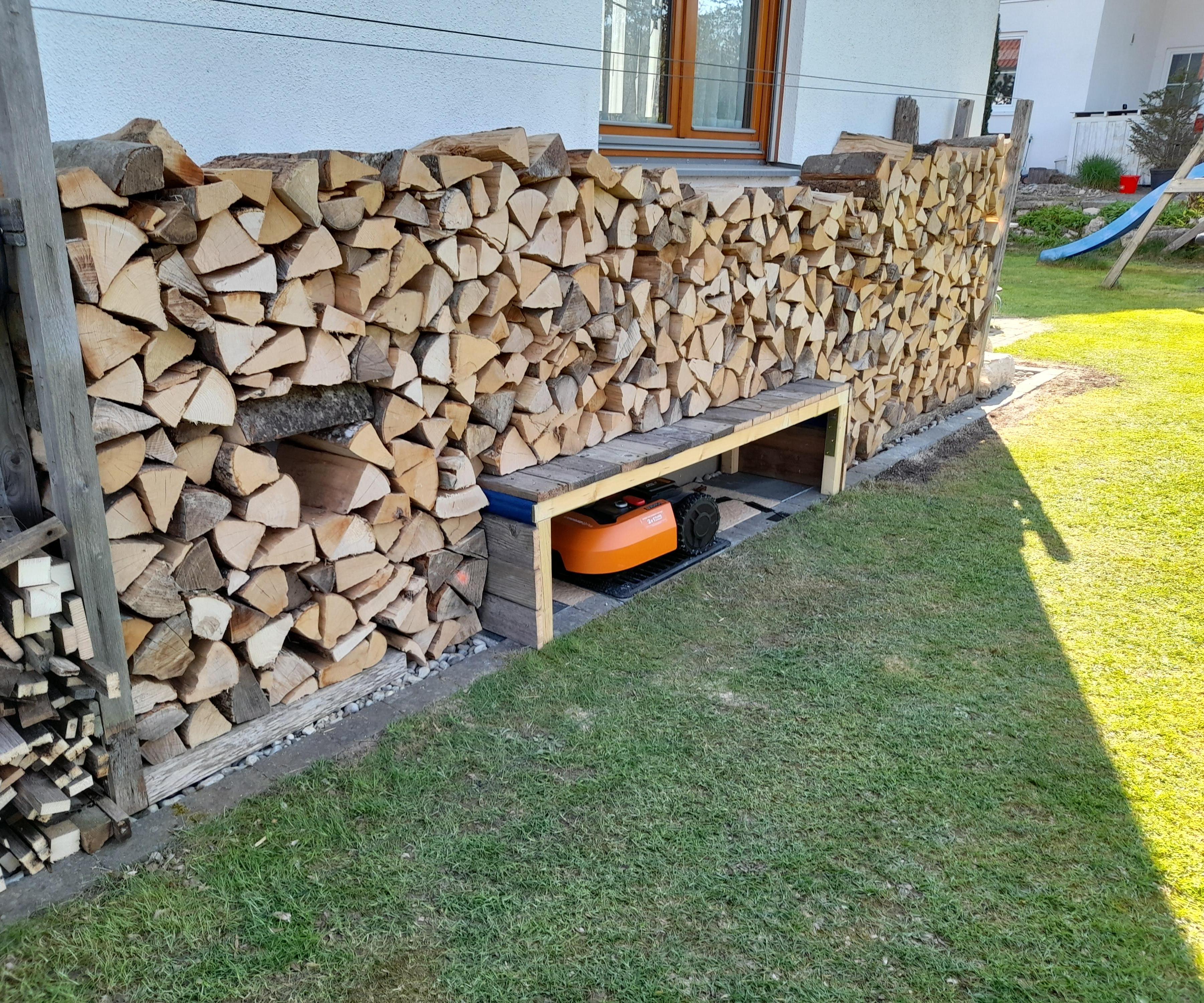 Robot Mower Garage in the Firewood