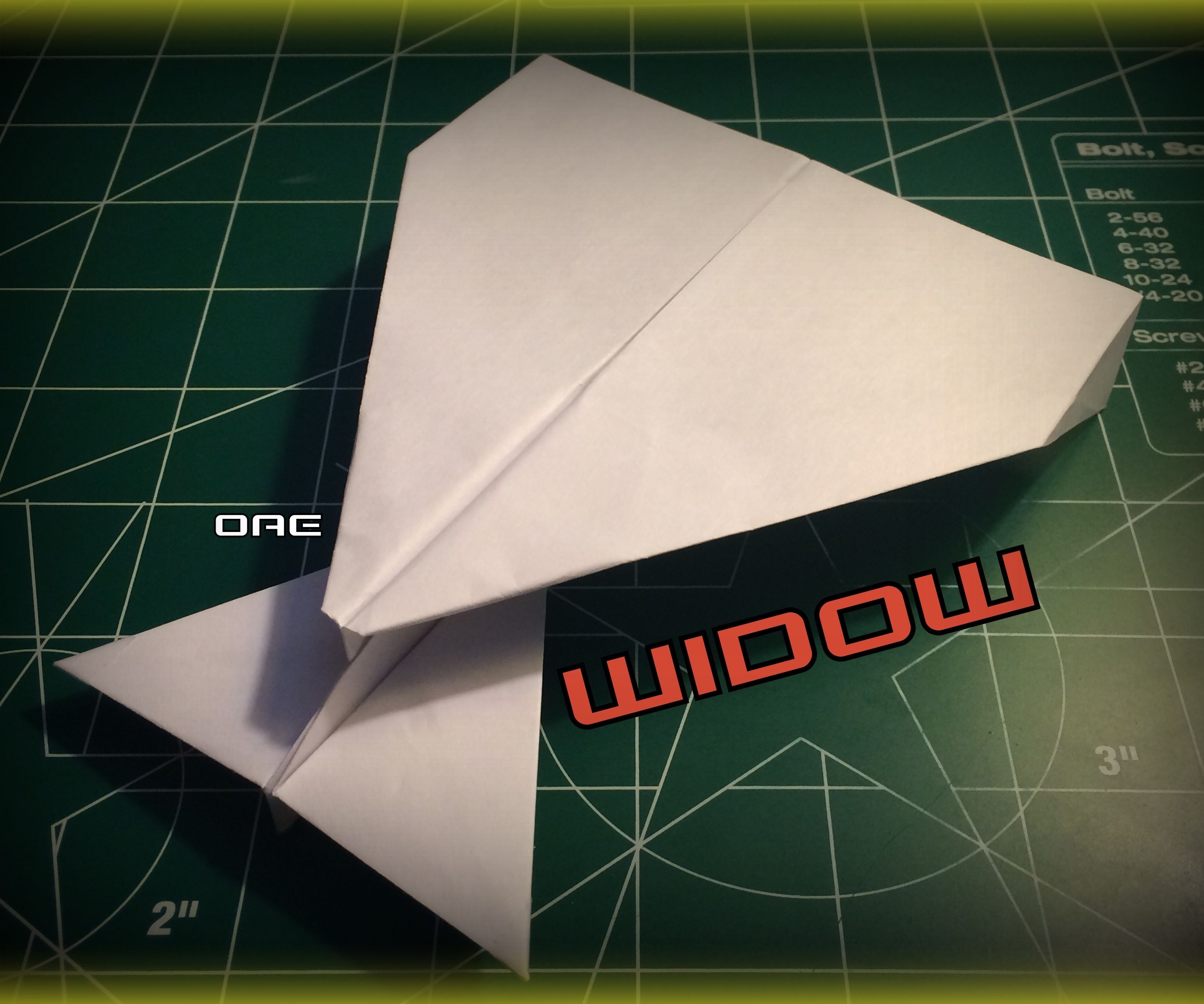 How to Make the Widow Paper Airplane
