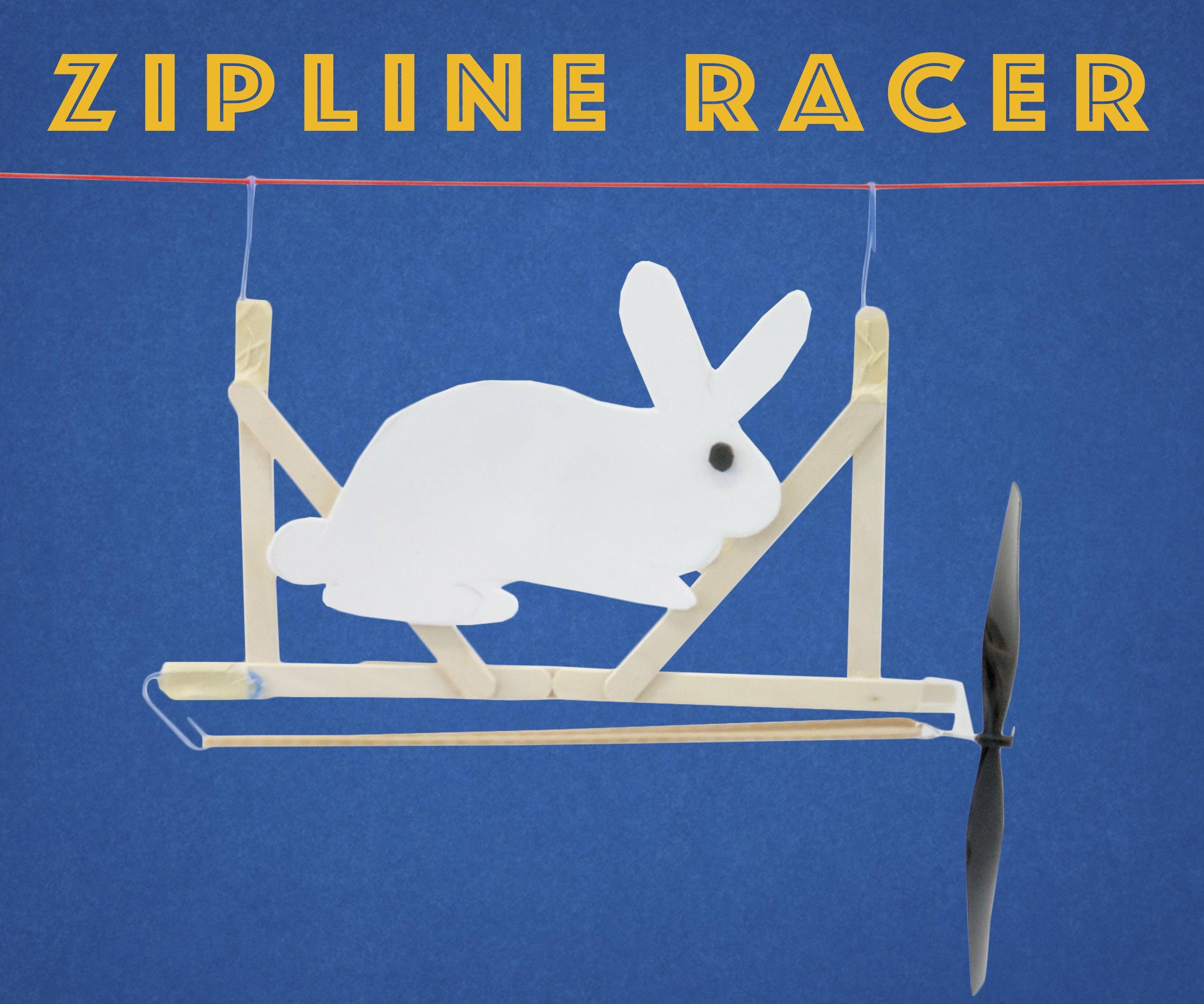 Propeller-Powered Zipline Racers - Fun STEM Project for Kids