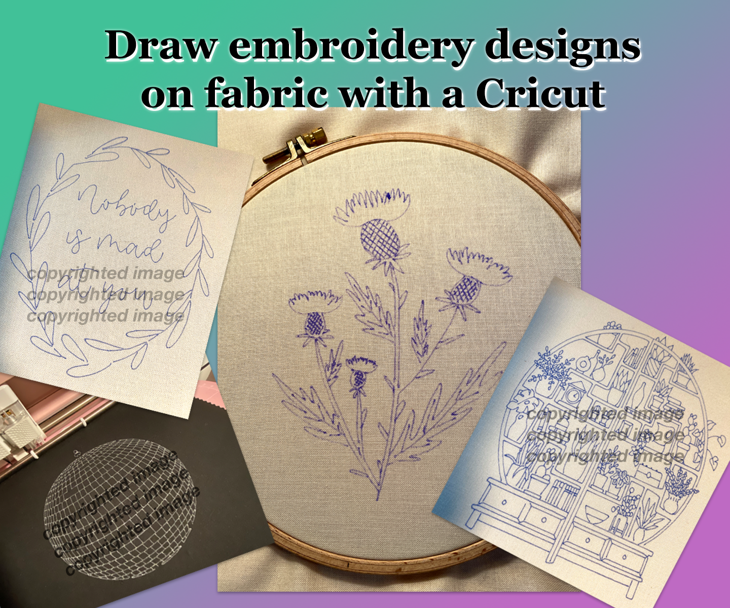 Use Cricut to Draw Embroidery Designs on Fabric