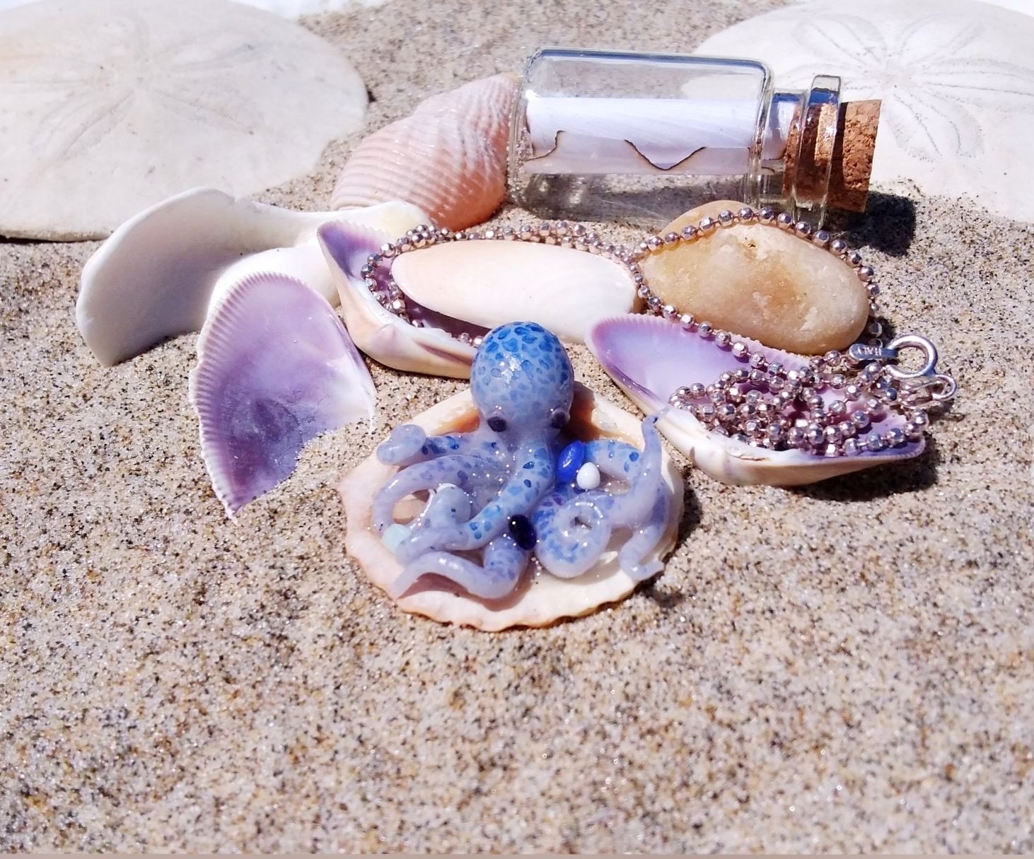 Blue Octopus Pendant From Polymer Cay