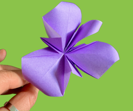 Origami Iris From a Square Paper