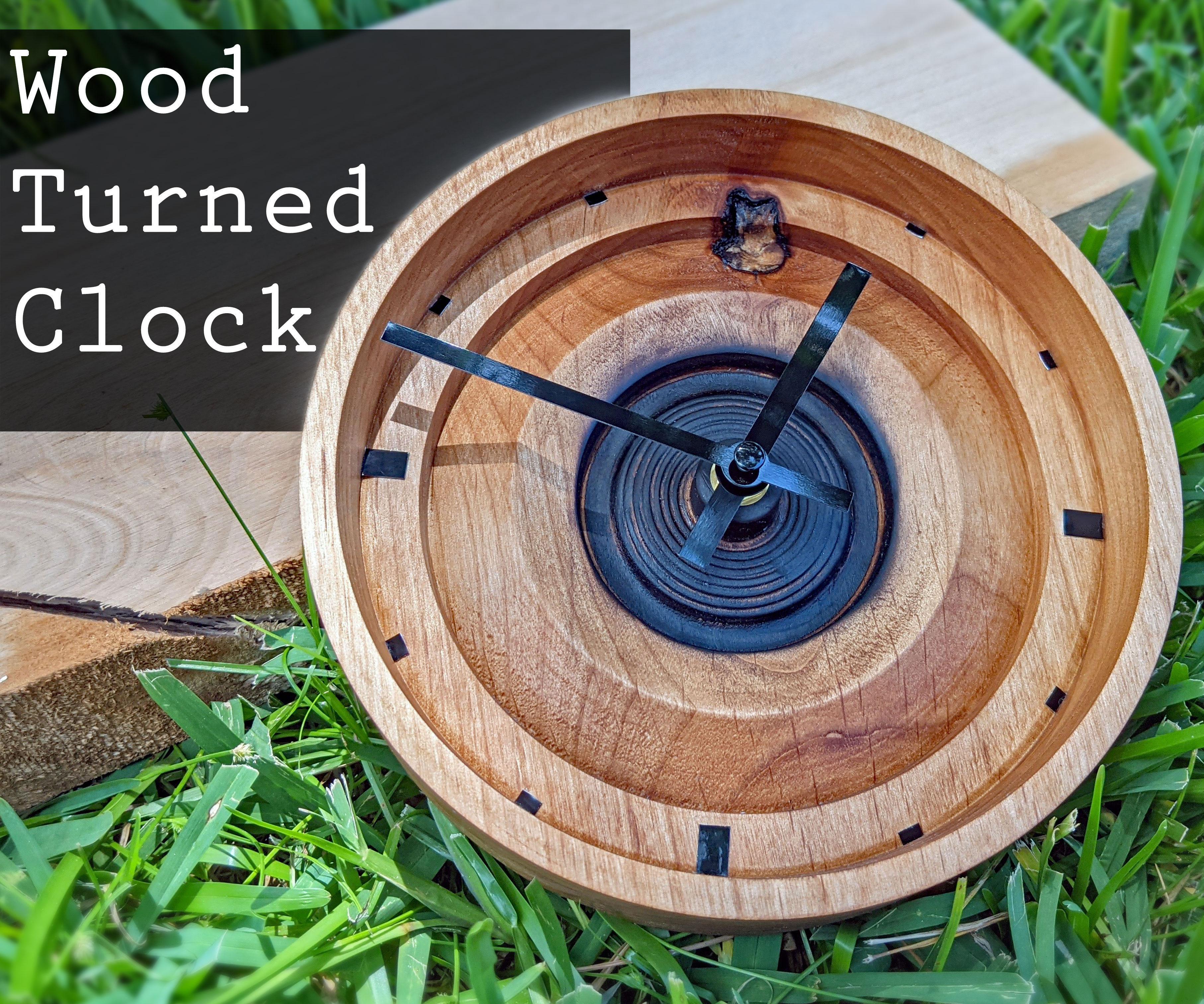 Solid Wood Turned Clock [Working!]