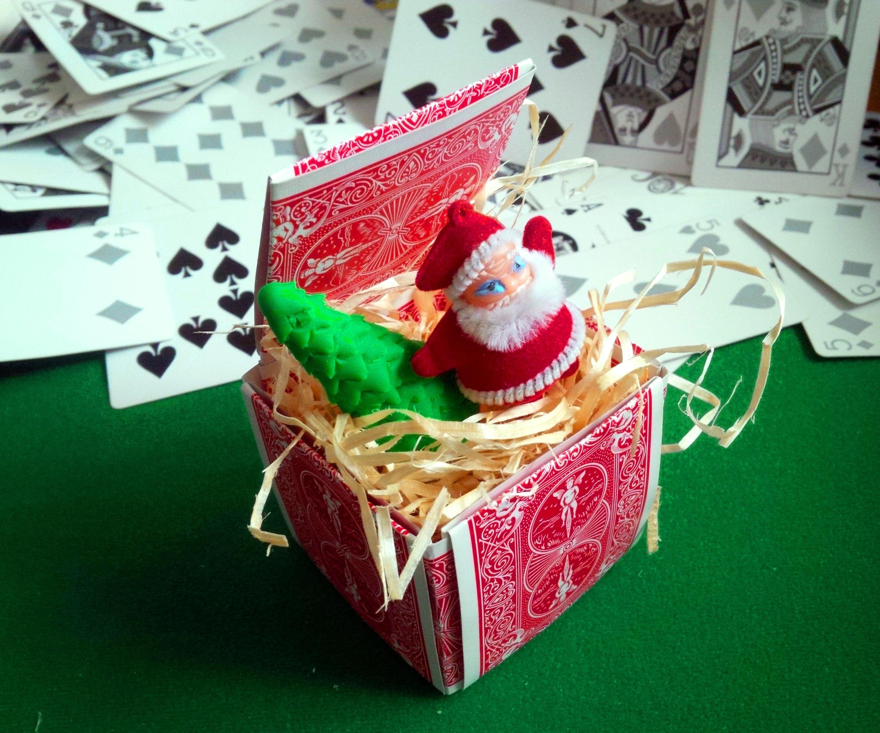 DIY Origami Gift Box From Playing Cards