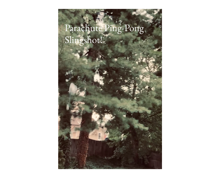 Parachute Ping-Pong Slingshot Molded in TinkerCAD!