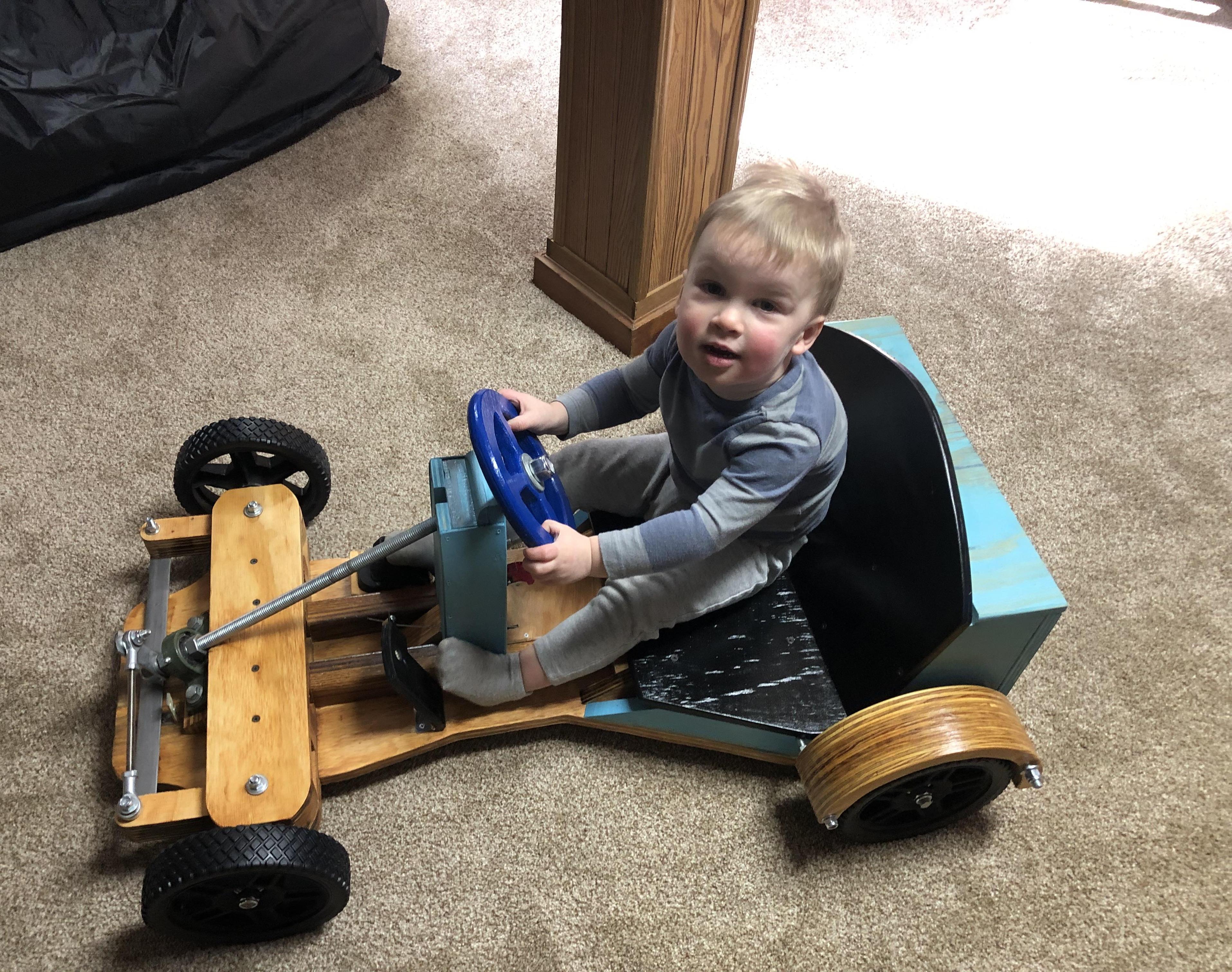 Wooden Electric Mini Go-Kart
