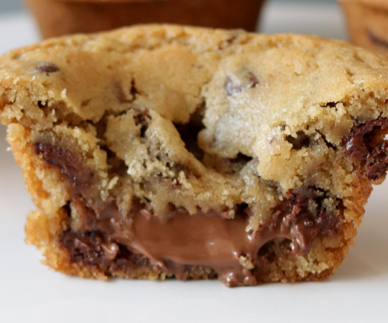 Nutella Stuffed Cookie Cups