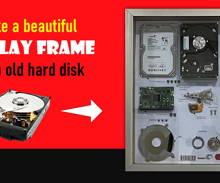 Create a Beautiful Display Frame From Old Hard Disk Parts!
