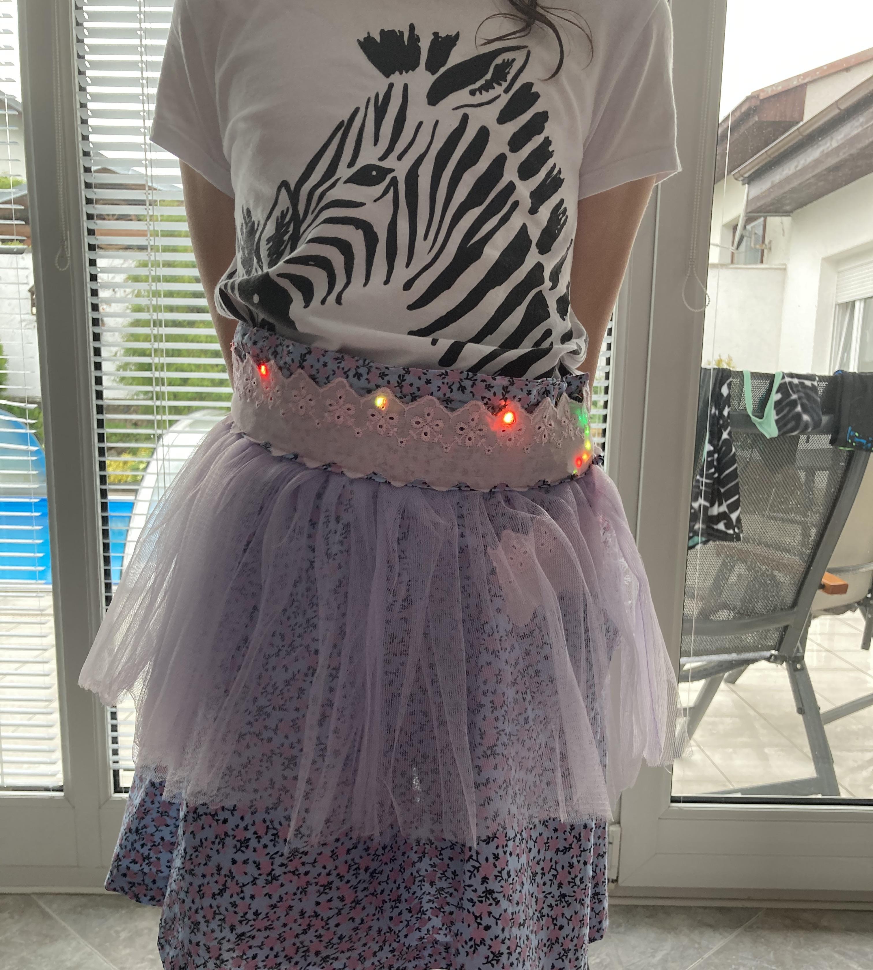 Fluorescent Tie on Skirt