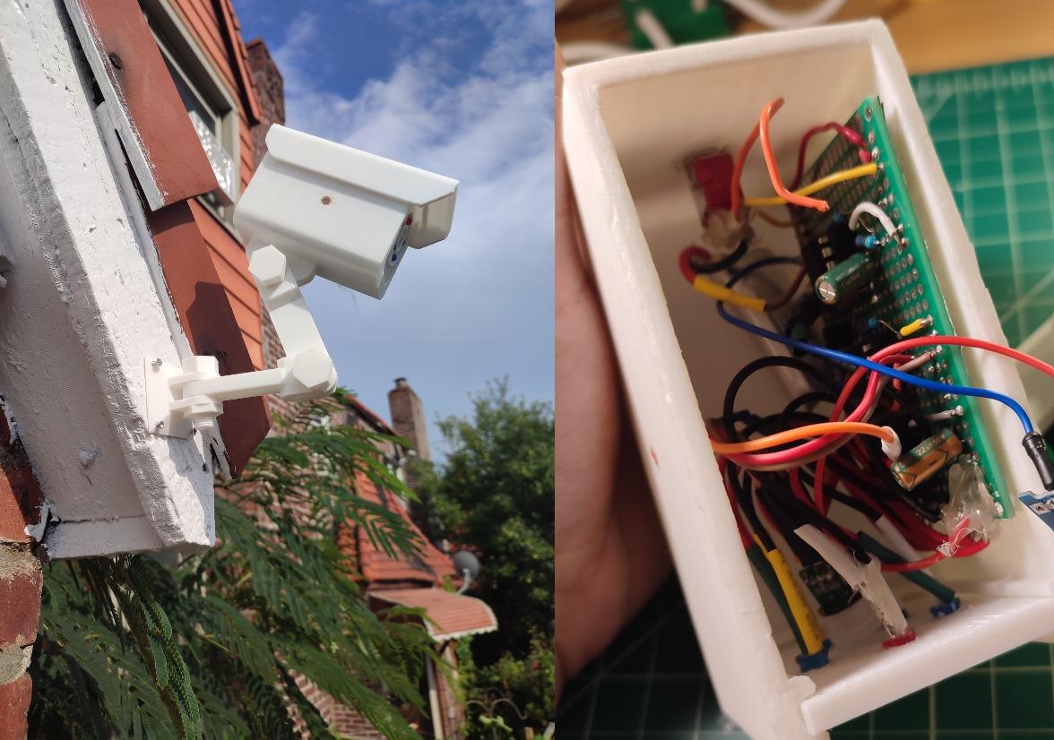 Solar Powered Dummy Security Camera 