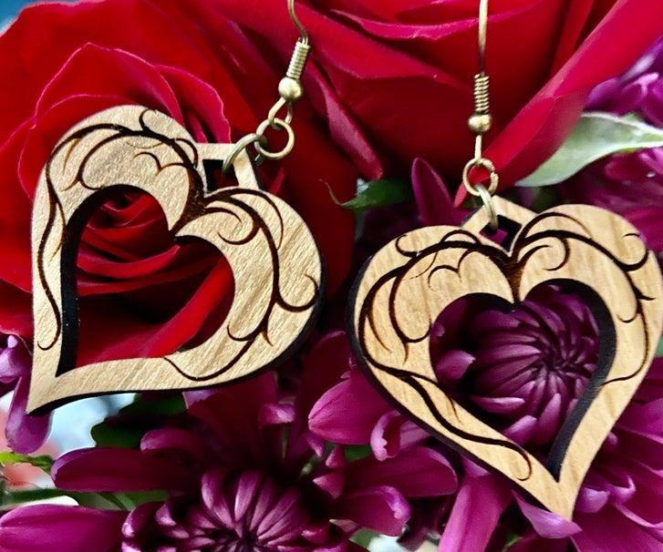 Lasercut Earrings W Inkscape and Glowforge