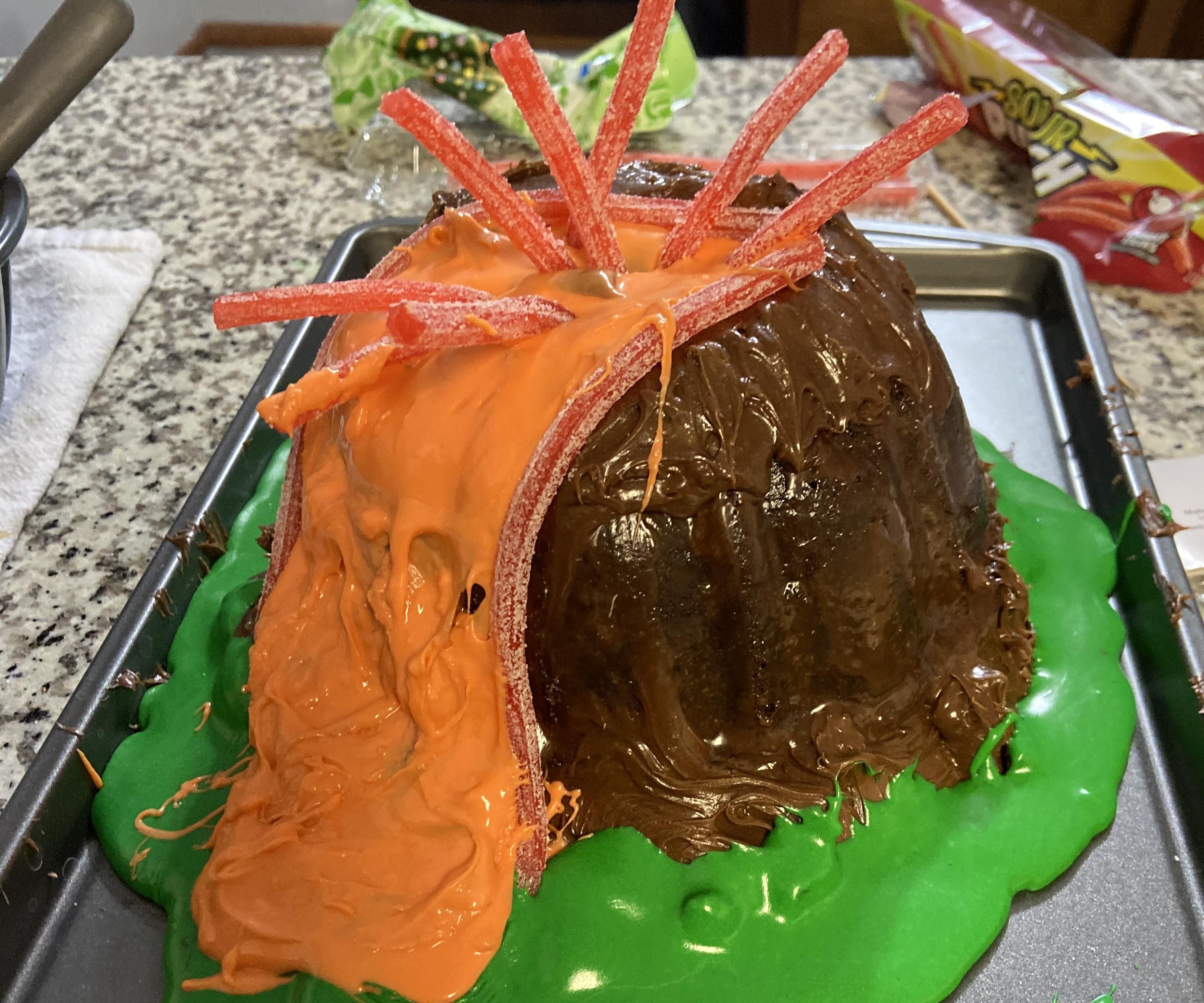 Cinder Cone Volcano Cake
