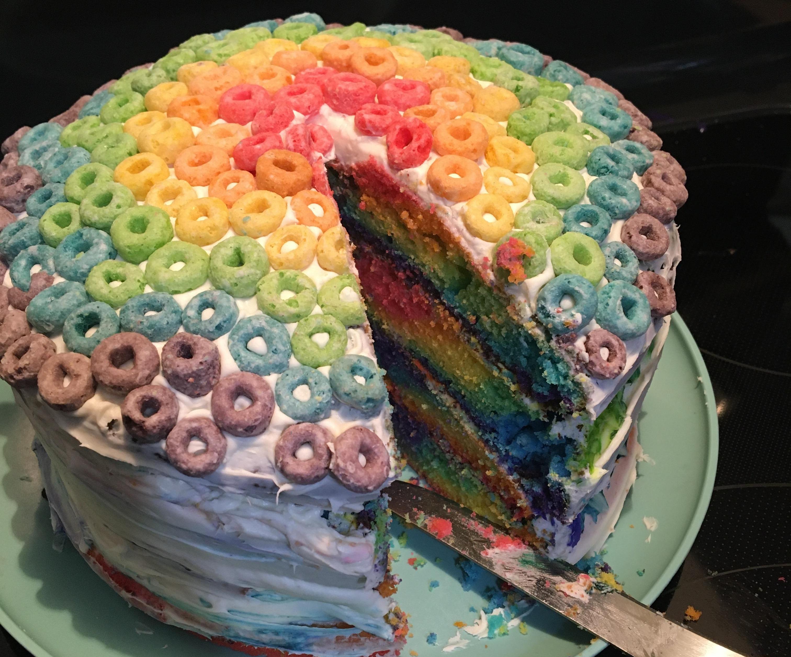 Rainbow Tie Dye Cake