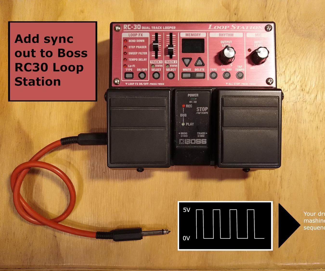 Add Sync Out to Boss RC30 Loop Station