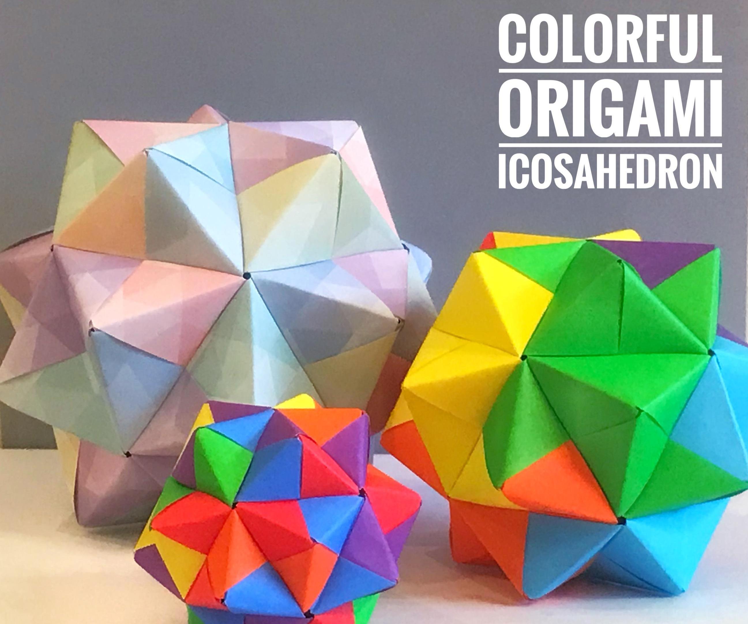 Colorful Origami Icosahedron