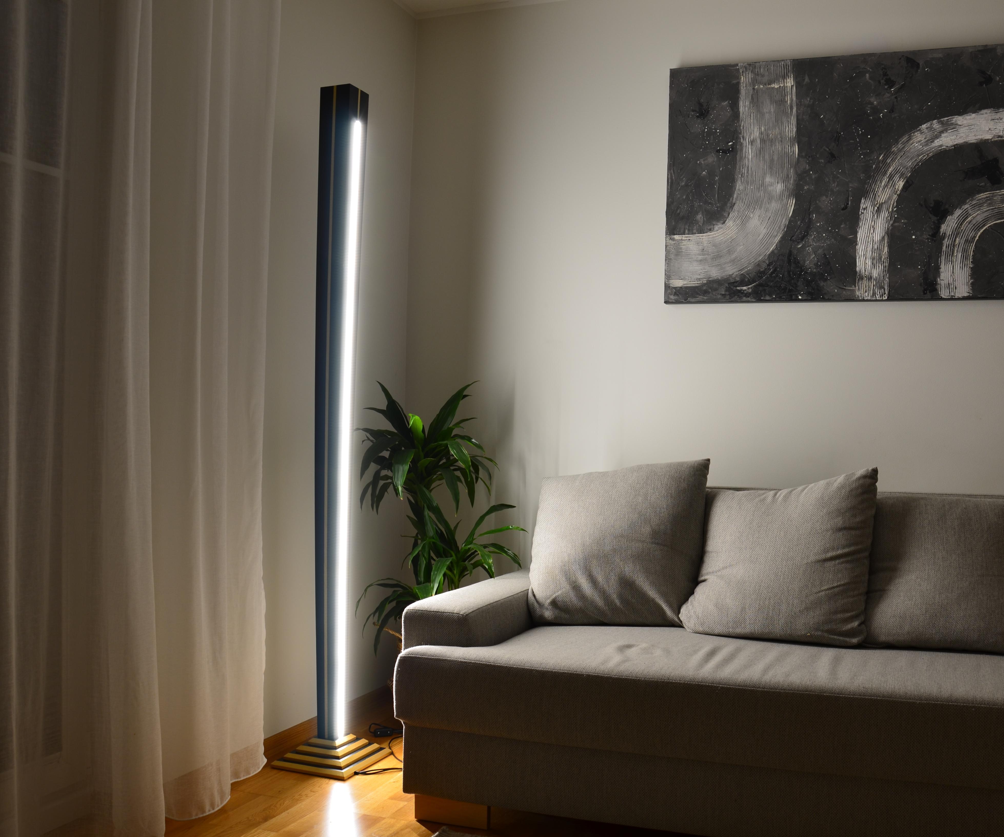 Golden Stripes - How to Make a Tall Floor Lamp