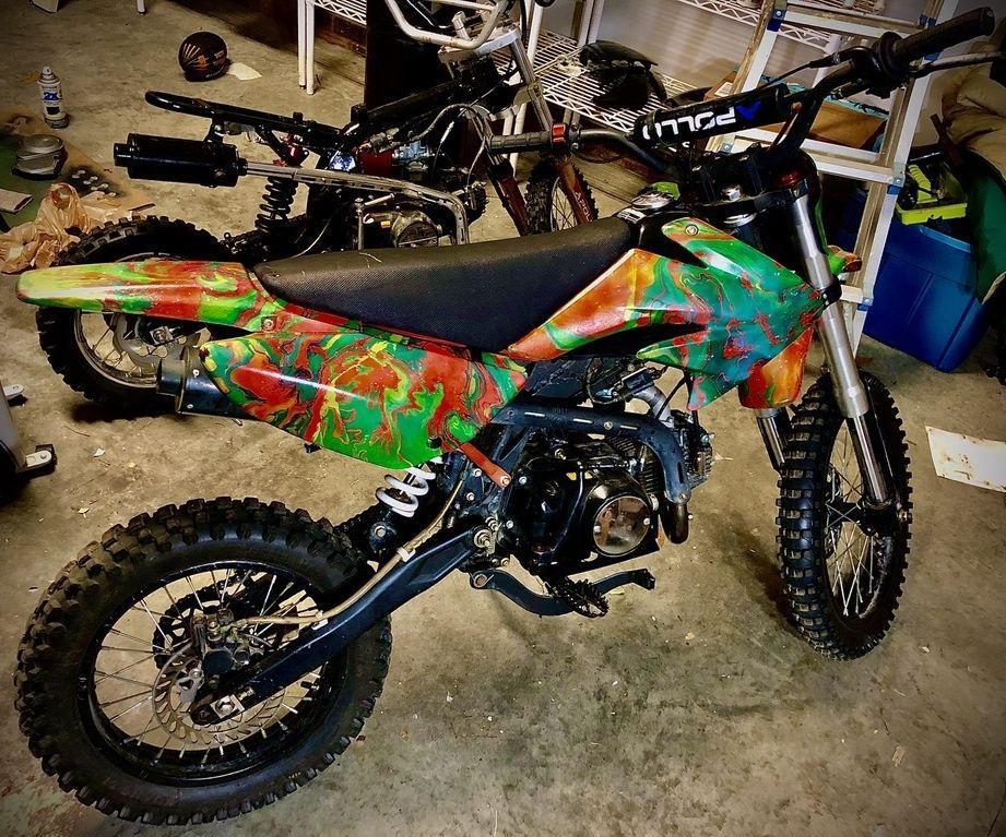 Hydro-Dipped Dirt Bike