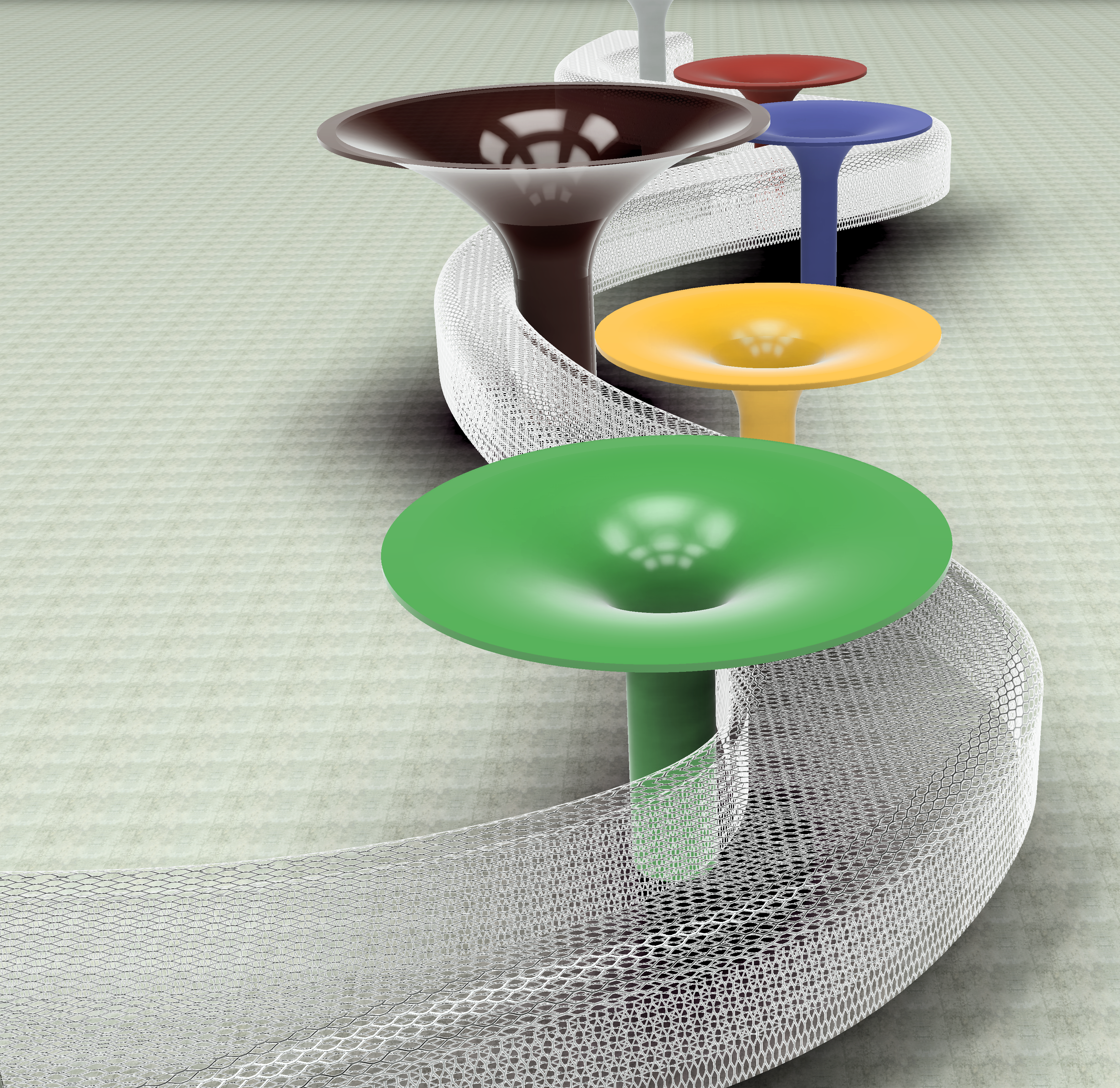 A Walking Snake-Community Playground Children's Pedestrian Bridge