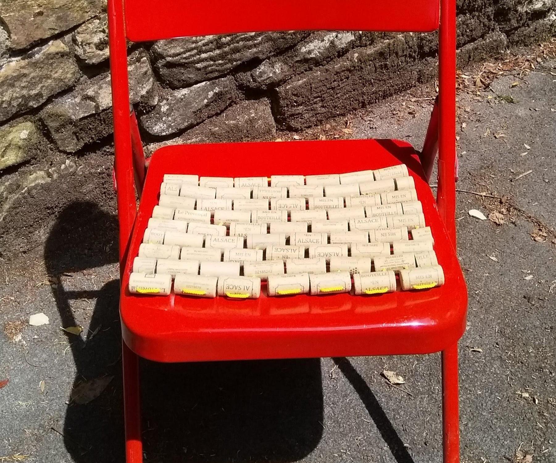 Weatherproof Seat Pad From Wine Corks