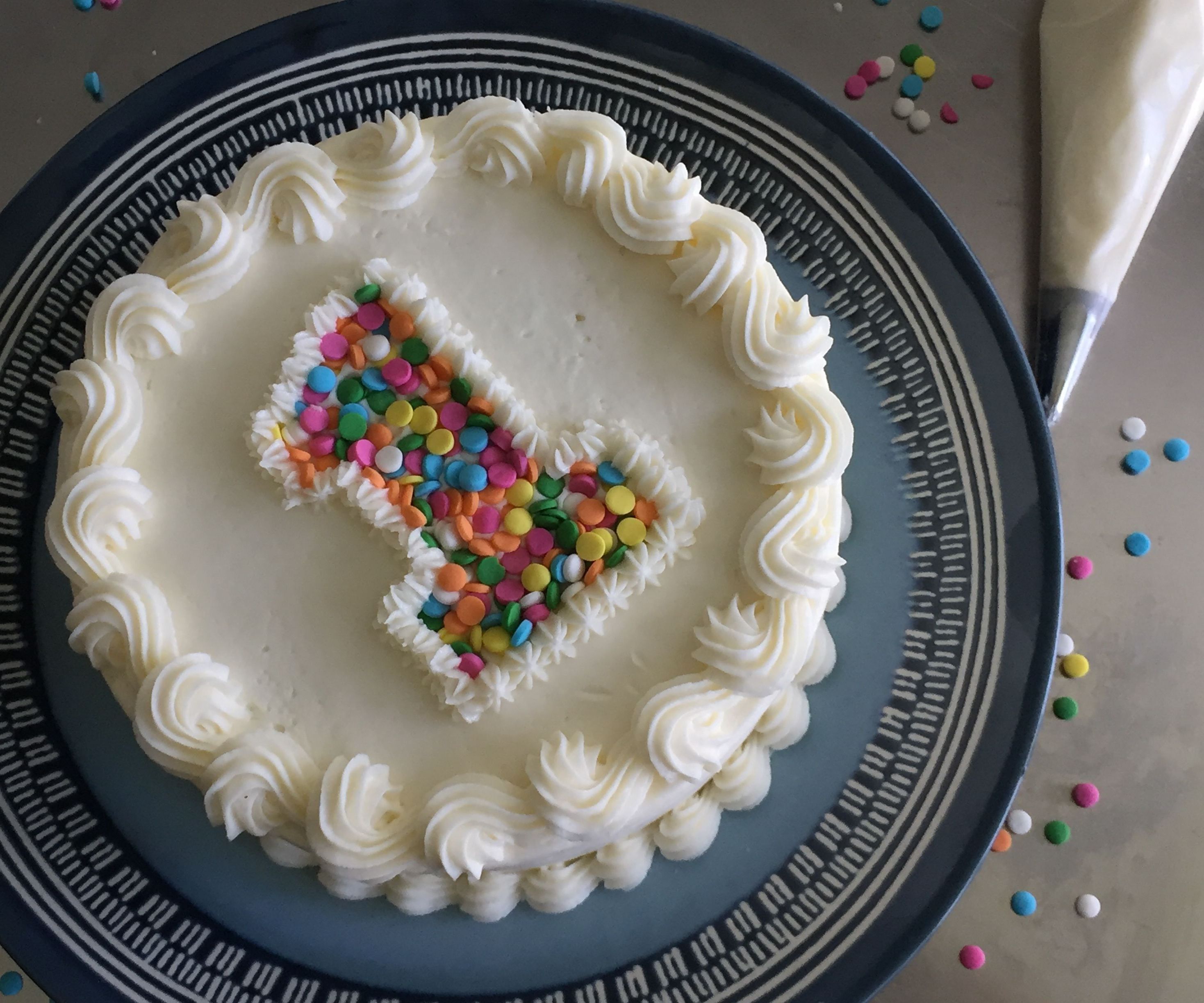 Easy Buttercream Birthday Cake!