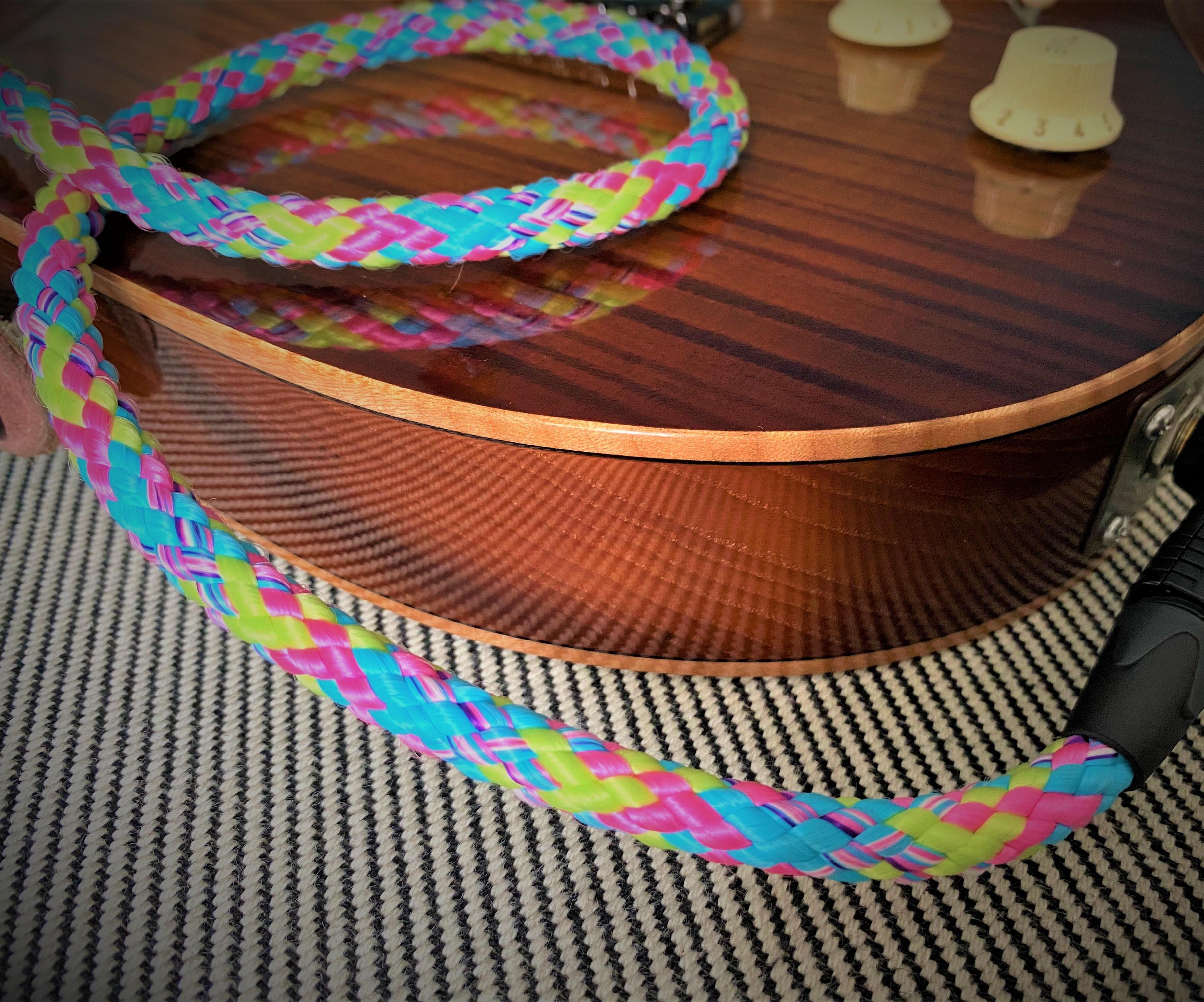 Rainbow Paracord Guitar Cable