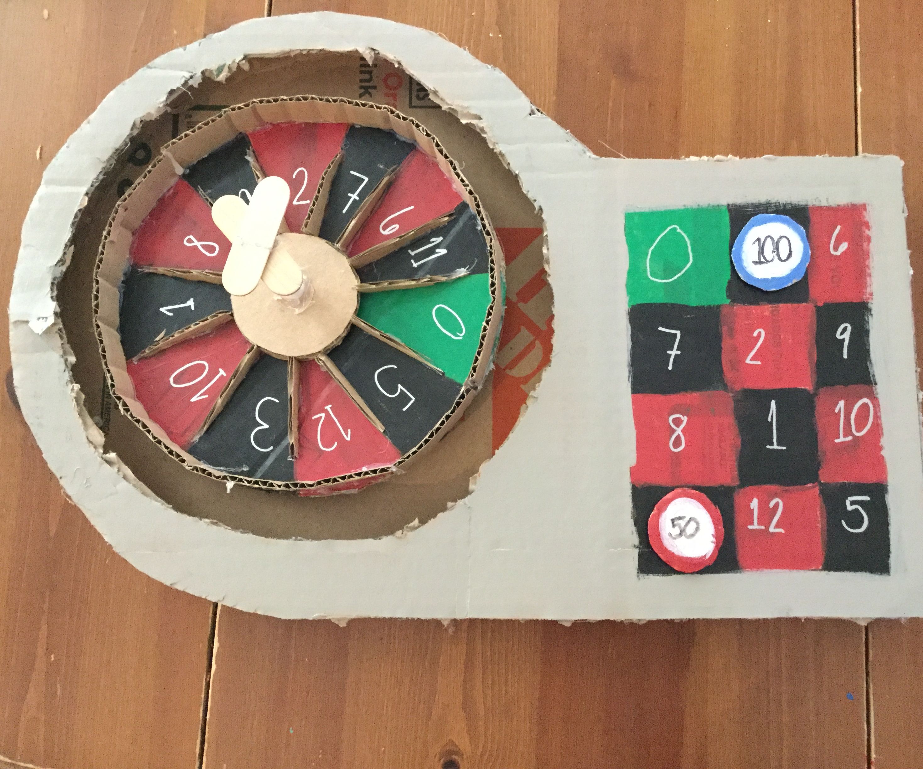 How to Make a Some What European Style Cardboard Roulette 