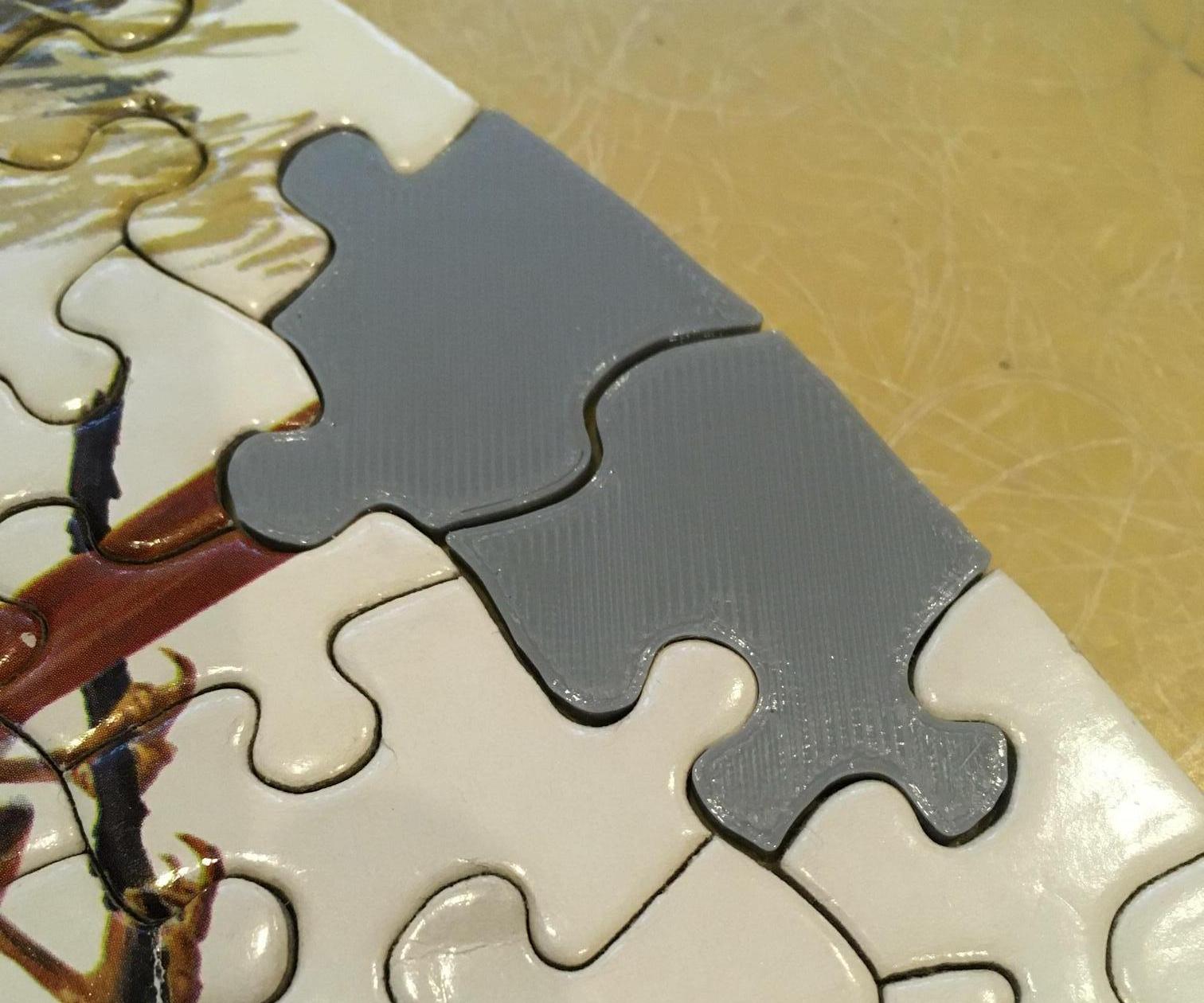 Replace Missing Jigsaw Puzzle Pieces With 3D Printer