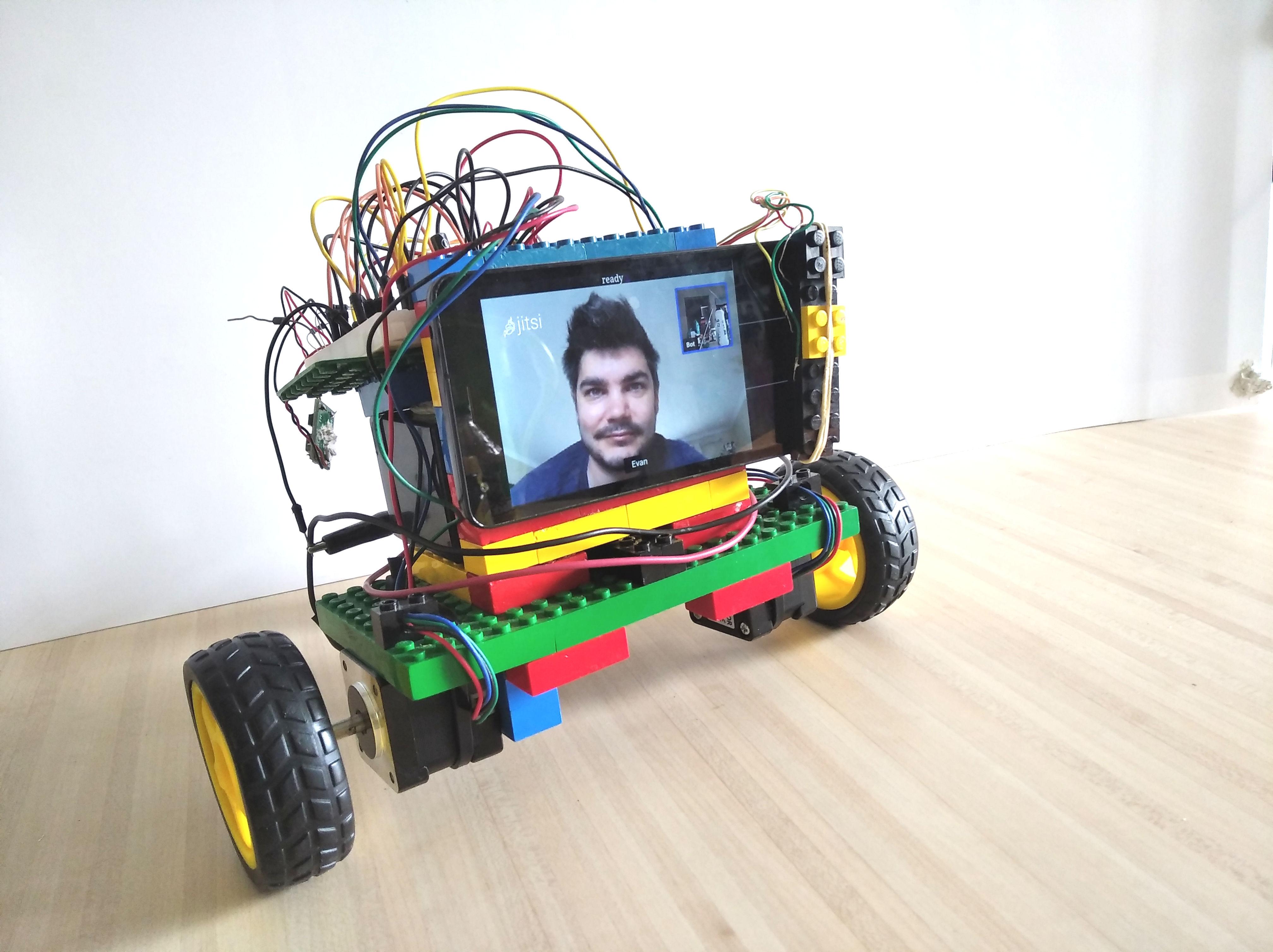 Open-Source Telepresence Bot - See, Speak and Drive Via the Web
