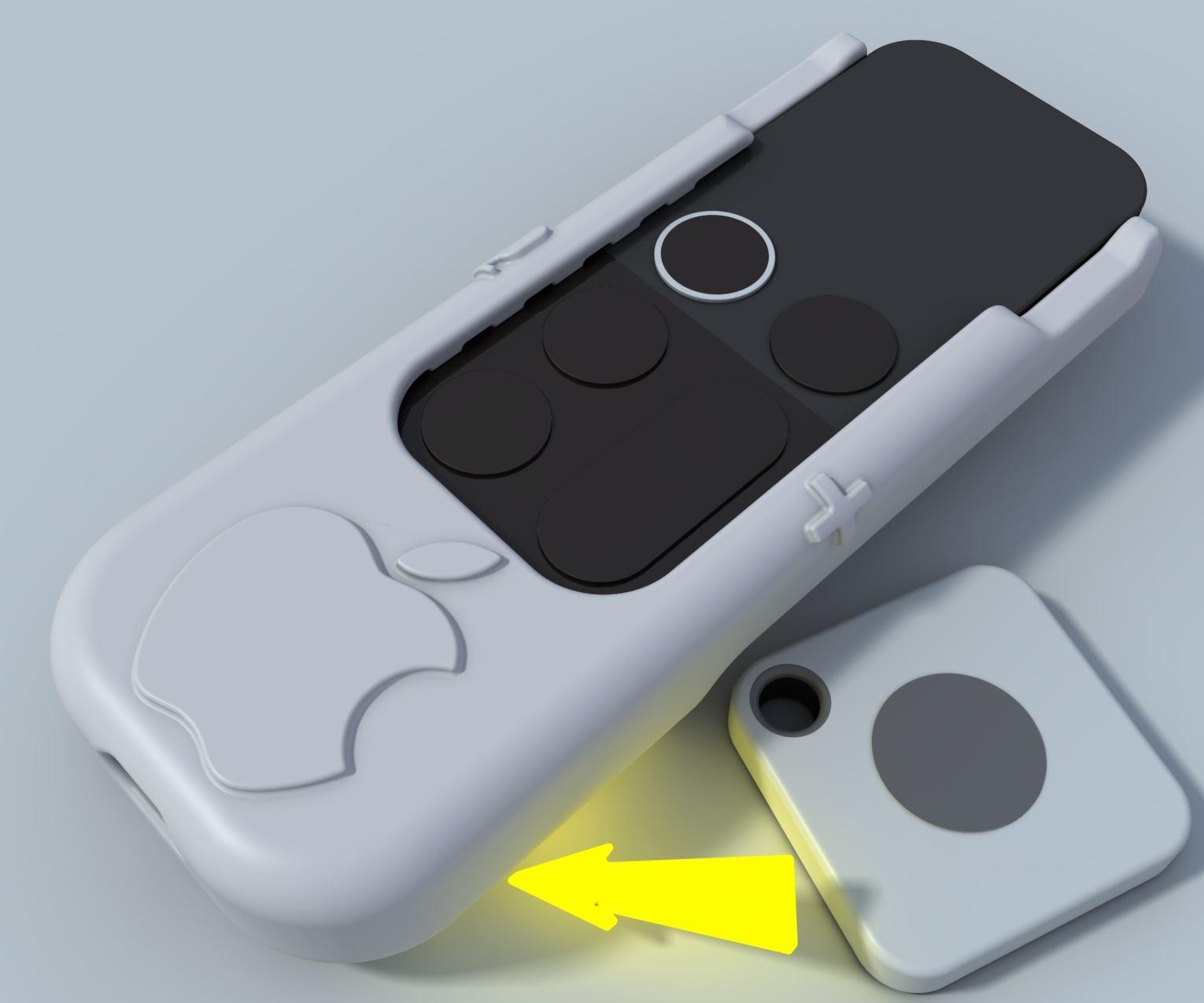 Apple TV Siri Remote Hard Case With Bluetooth Tile Finder