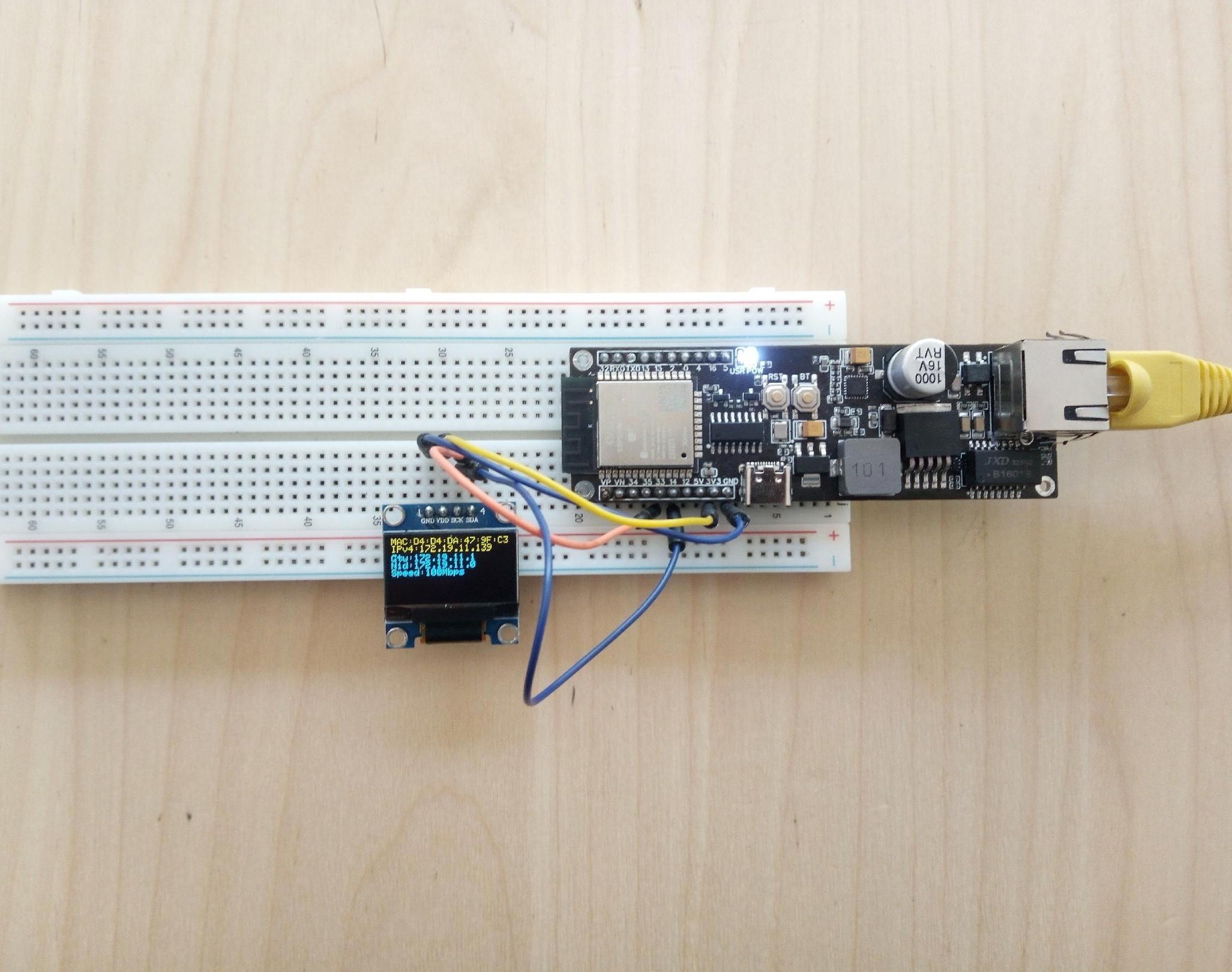 Esp32-Stick+Oled Display: Displaying Connected Network Characteristics With Esp32-Stick