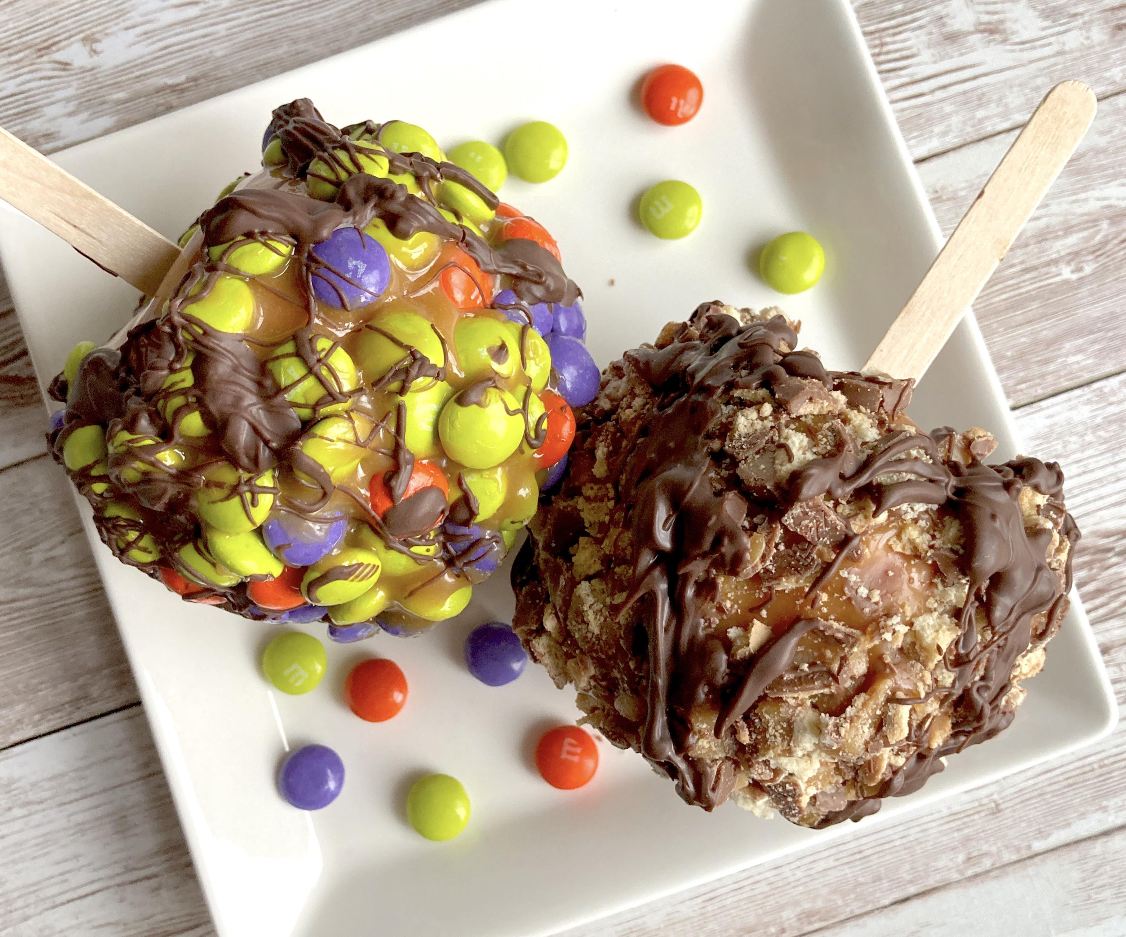Candy Bar Caramel Apples