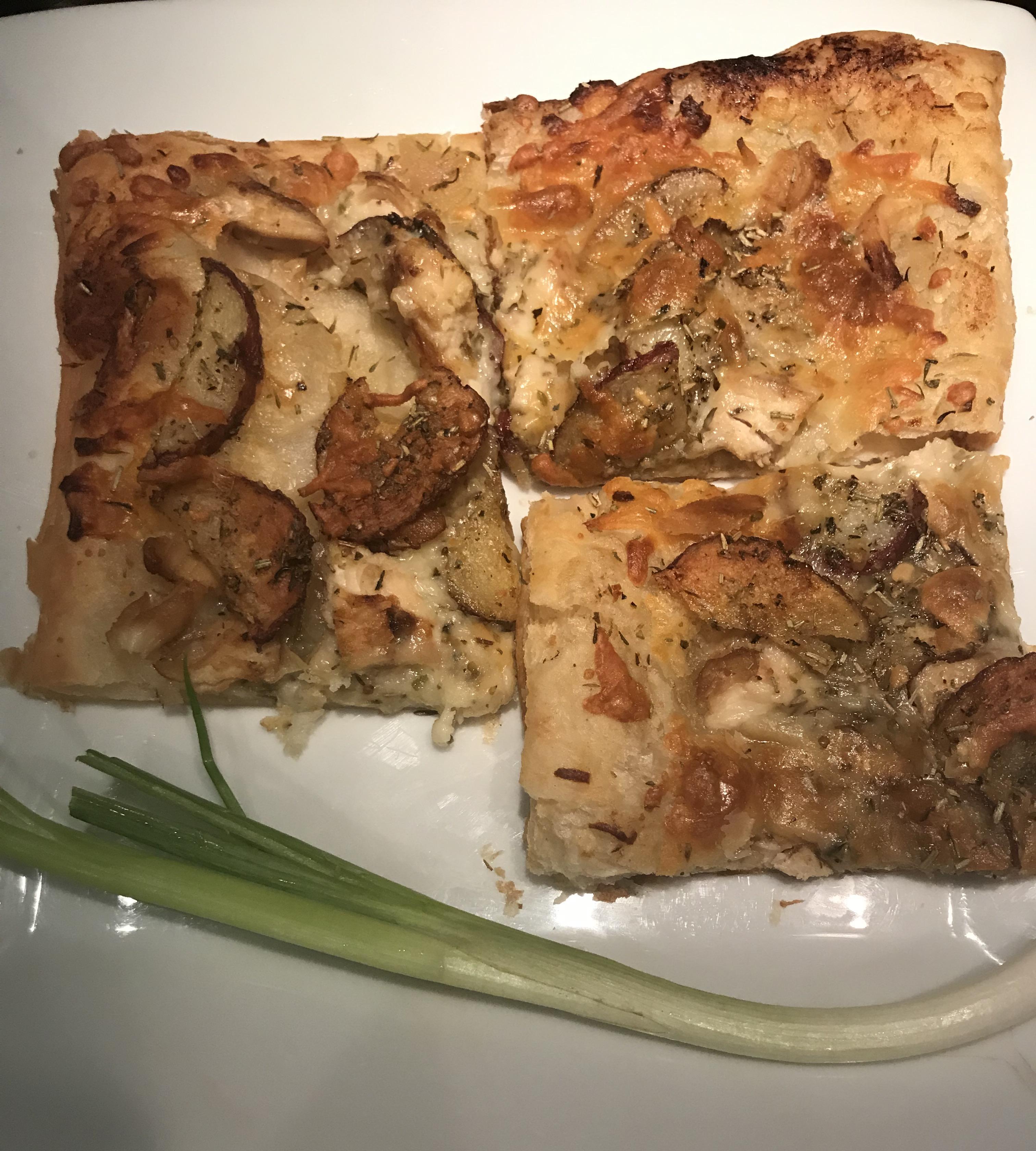 Puff Pastry Rosemary Potato & Chicken Squares (Regular & Gluten Free)