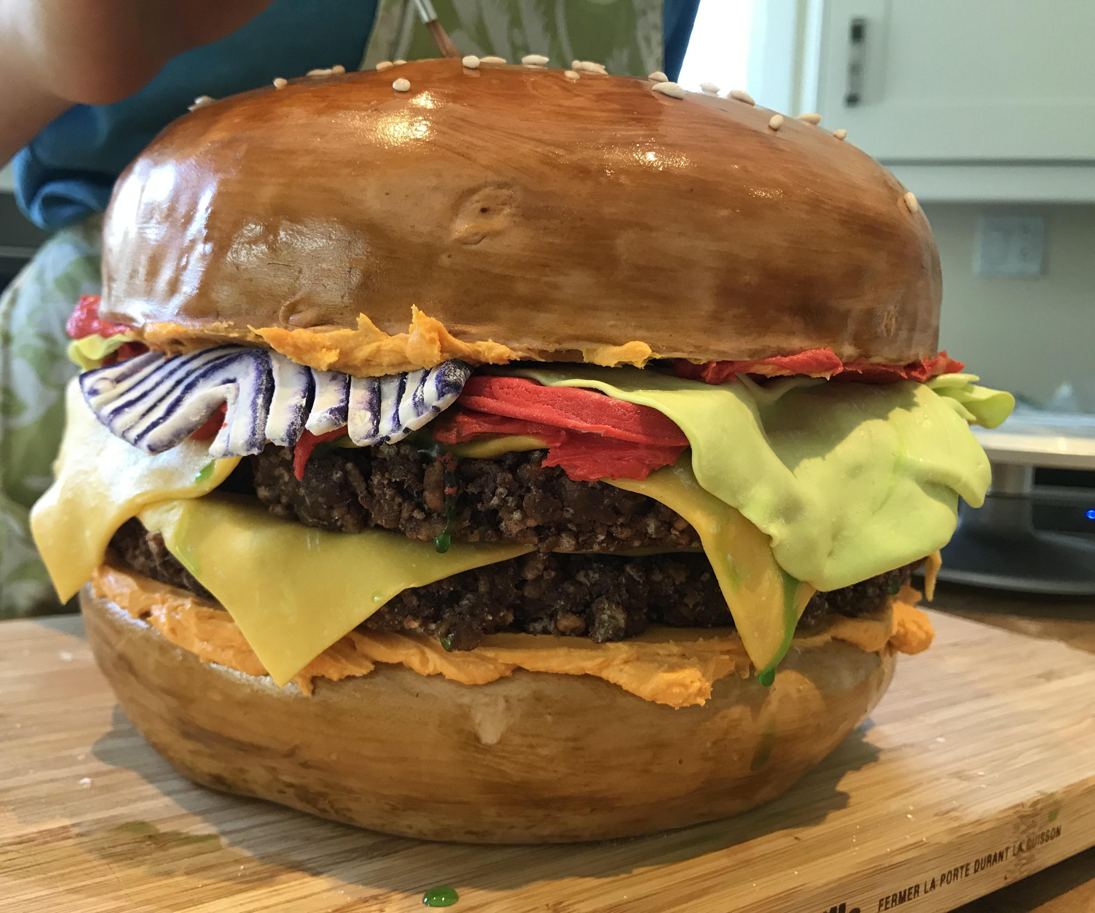 Giant Hamburger CAKE!