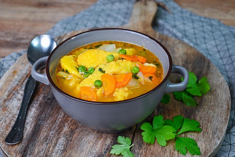 Mixed Vegetable Dumpling Soup