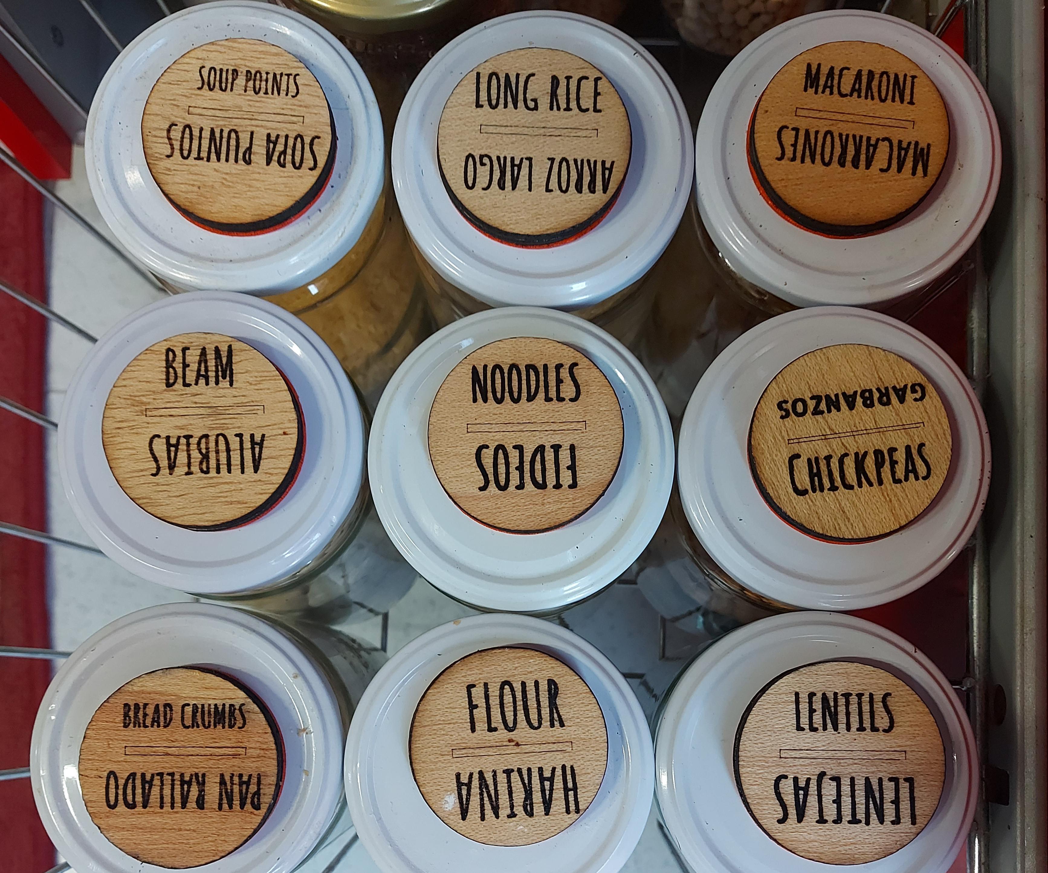 Etiquetas Para Botes De Cocina