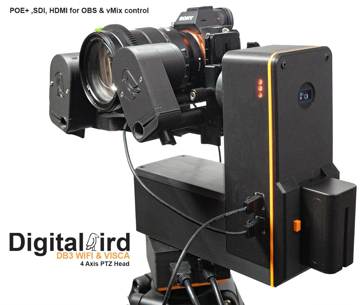 DB3 4 Axis PAN TILT HEAD With VISCA & WIFI (Support for OBS & VMix)