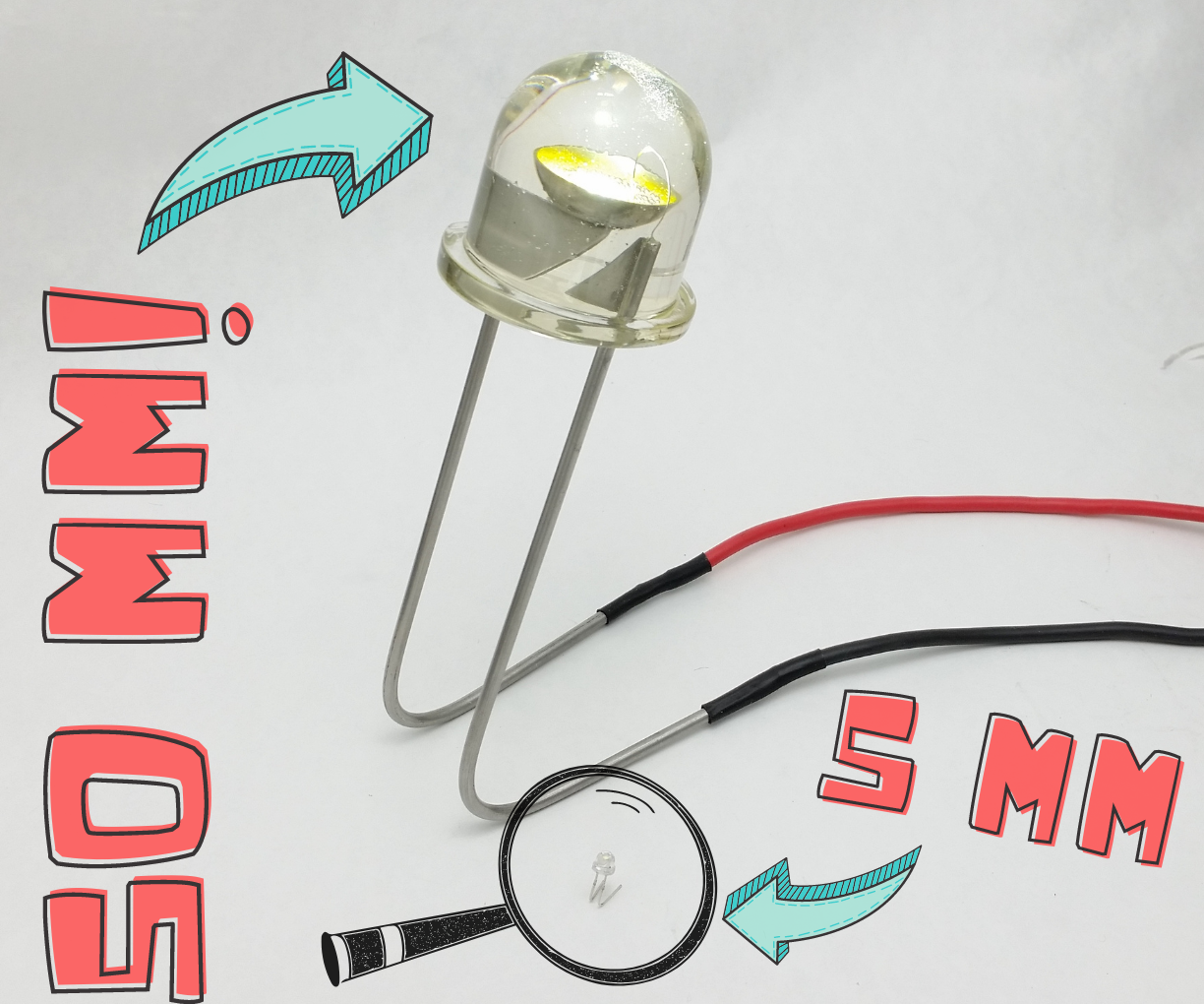 Working 1-Watt 50mm LED