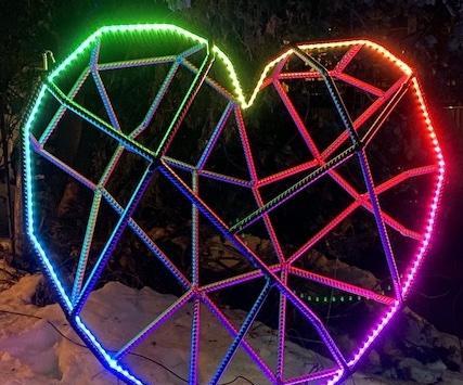 Animated LED Rebar Heart