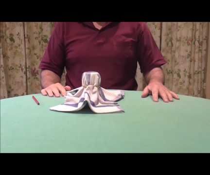 MAGIC TRICK WITH GLASS & HANKERCHIEF
