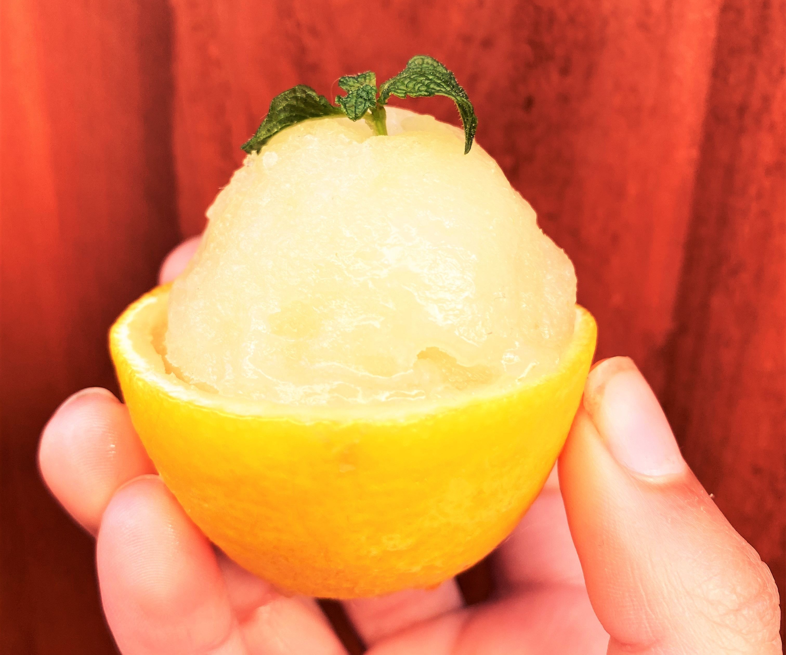 3- Ingredient Lemon Sorbet in a Lemon!
