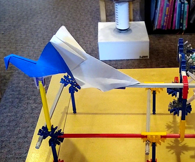 Knex and Origami Flapping Bird Automata