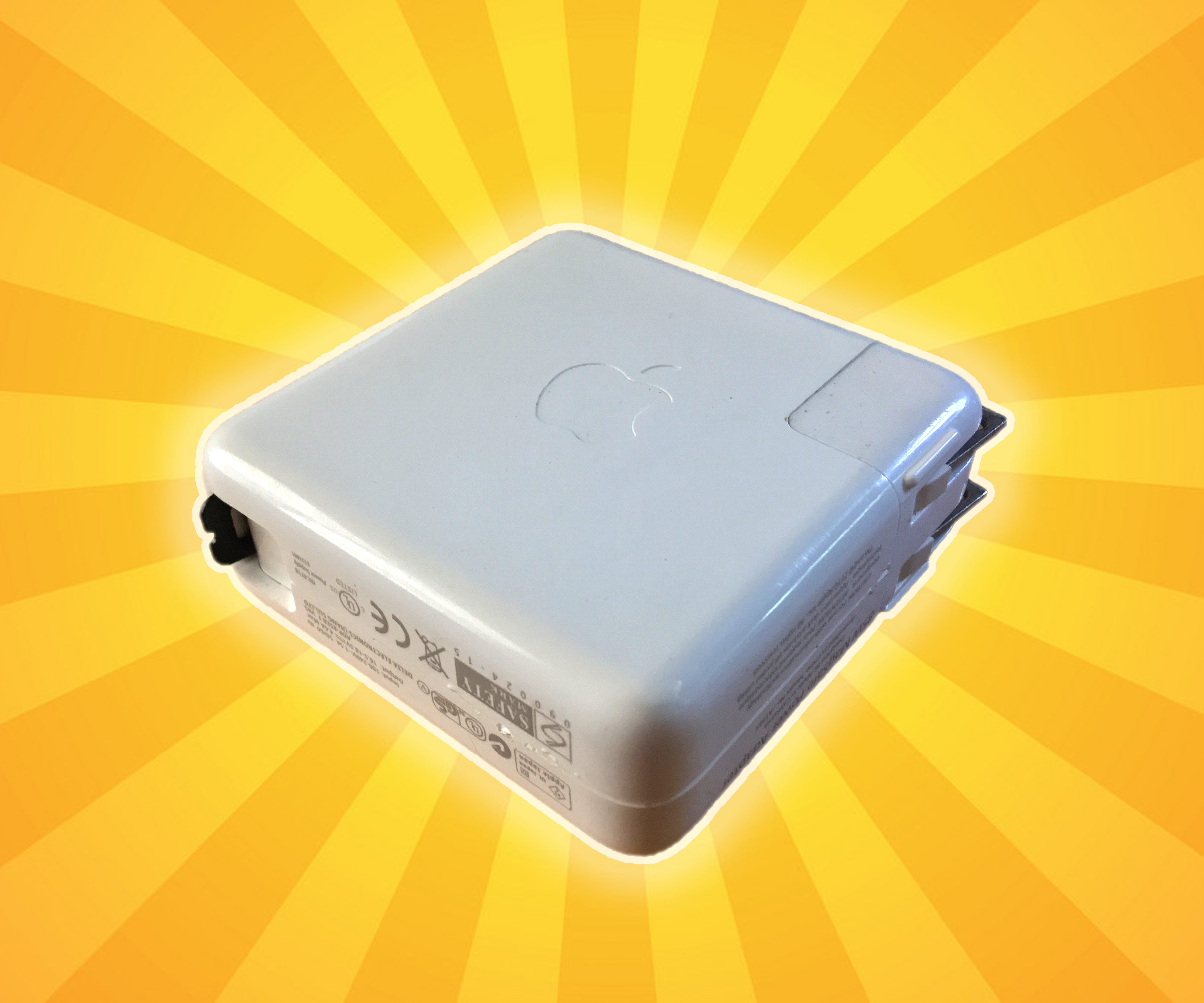 Apple Power Brick to Tape Measure Mod