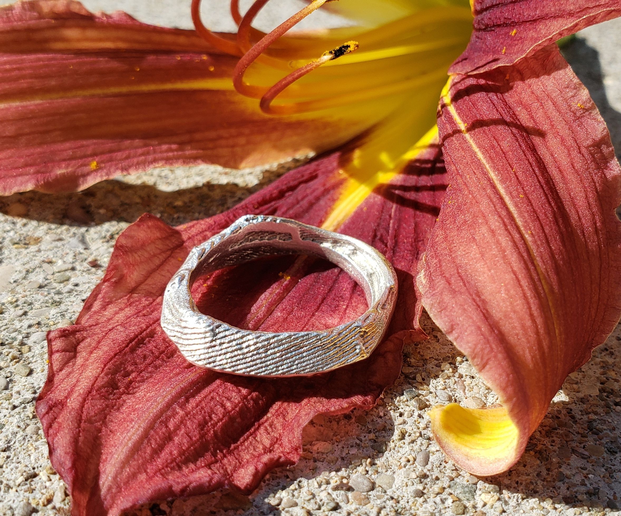 Silver Ring - Cuttlebone Cast